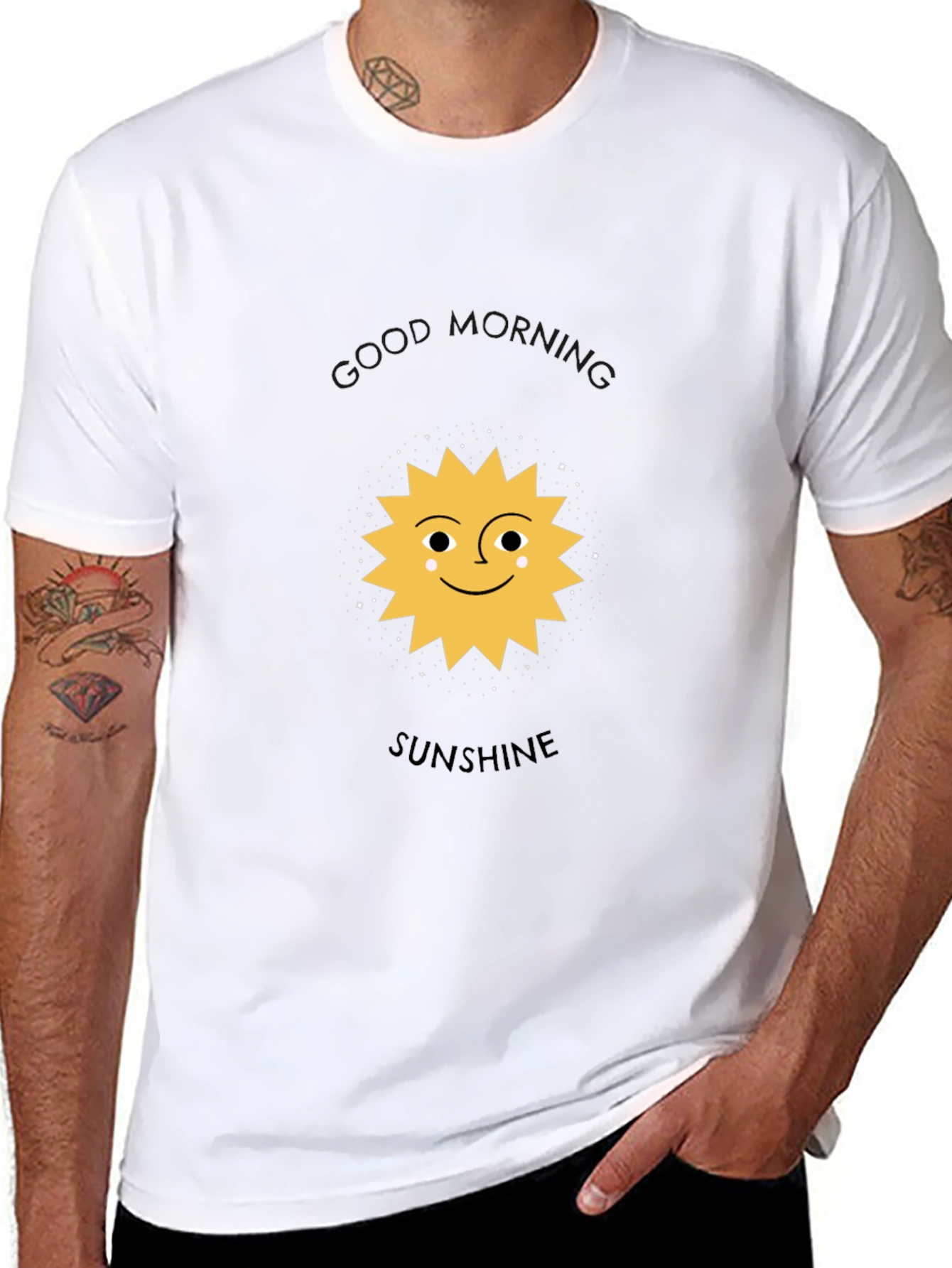 Sunshine Graphic Tee - Black Cotton Blend