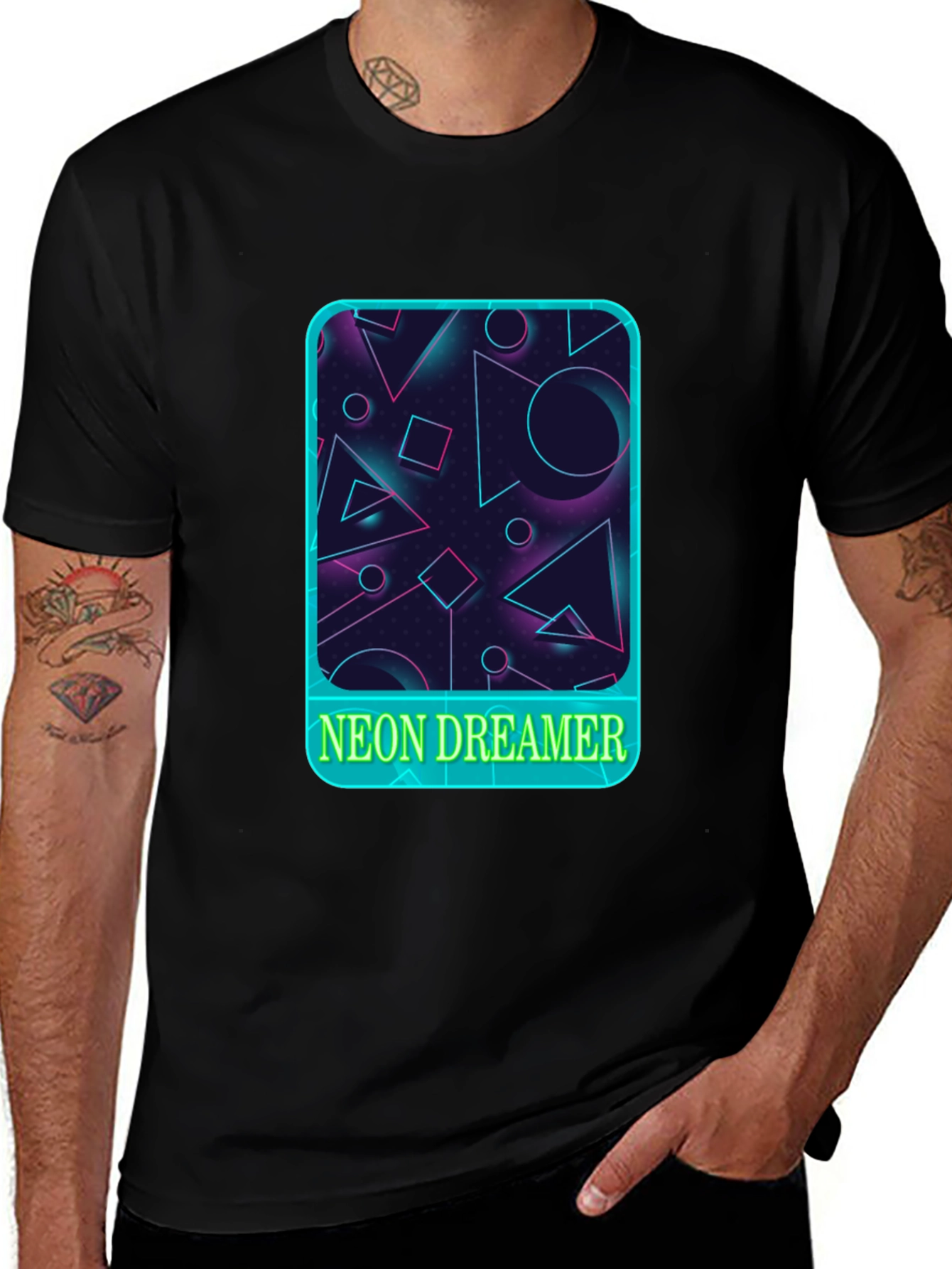 Neon Dreamer Graphic Tee - Retro Style