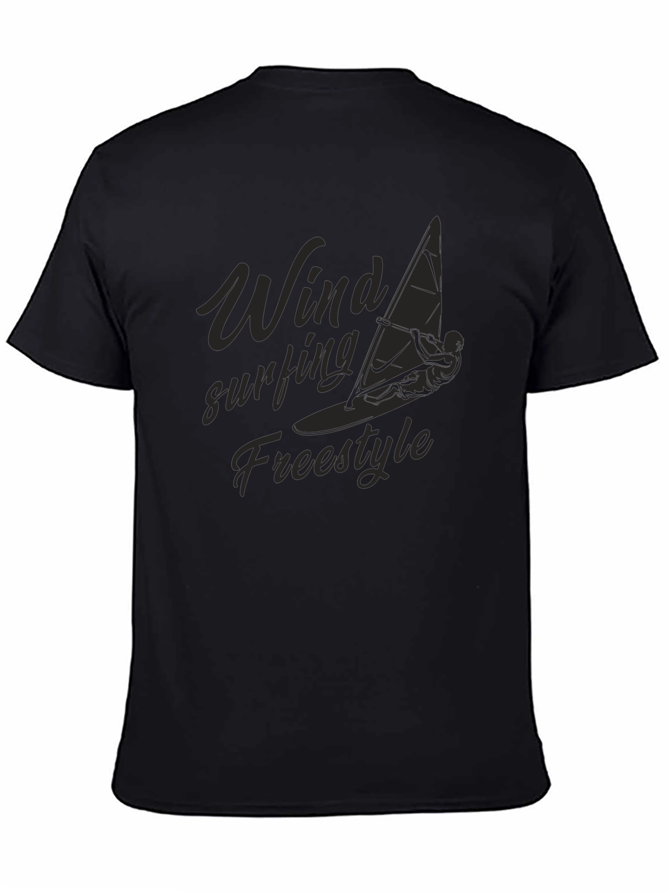 Windsurfing Freestyle Black Graphic Tee