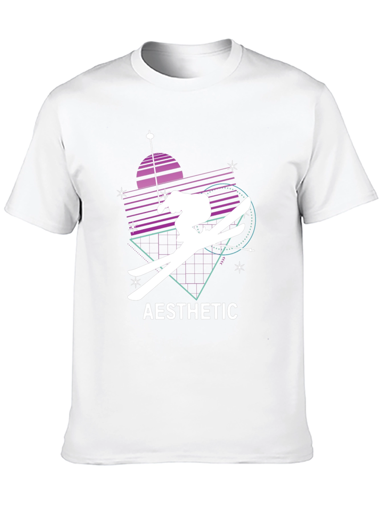 Aesthetic Skiing Graphic Tee - Black