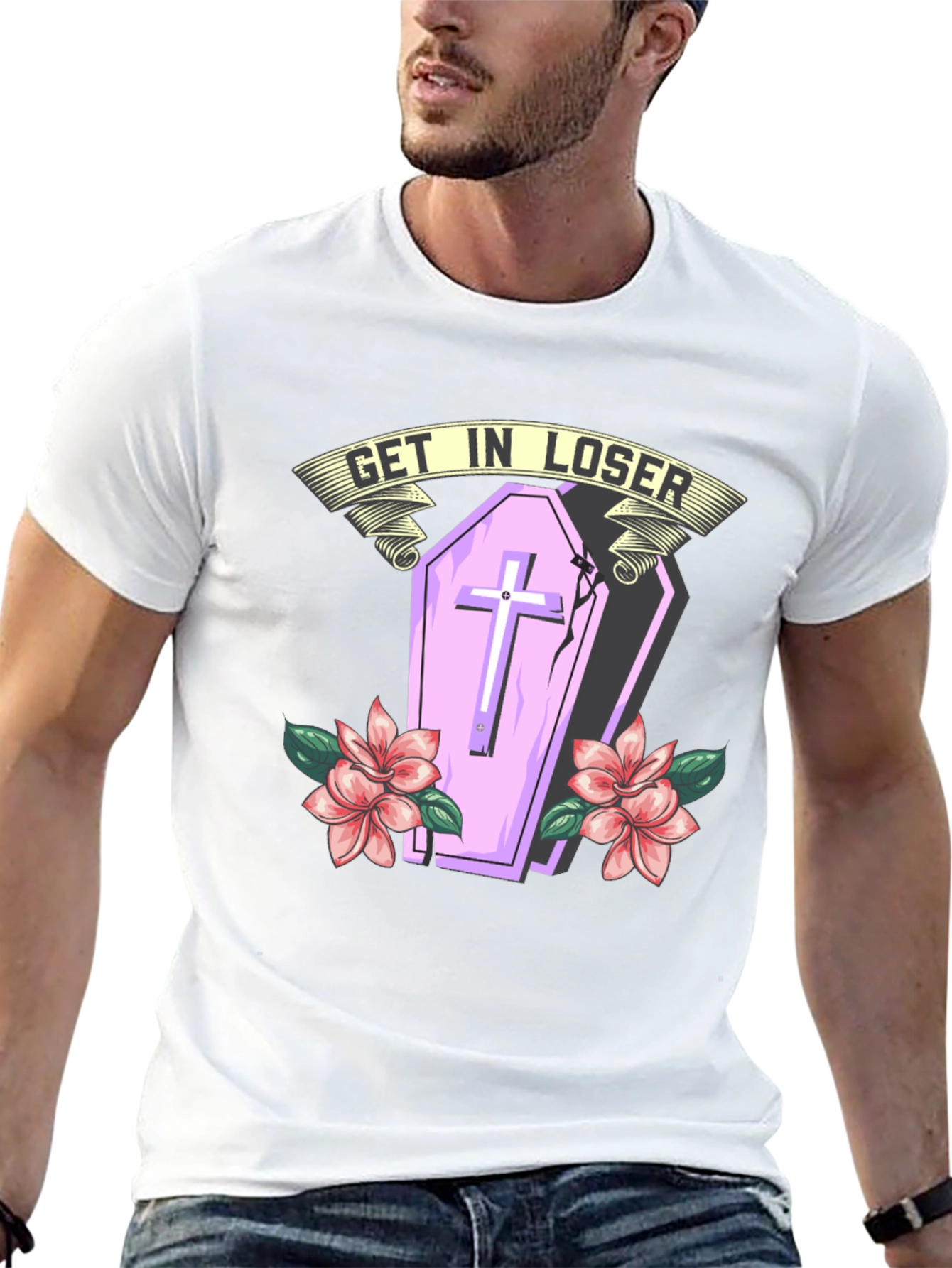 Get In Loser Coffin Tee