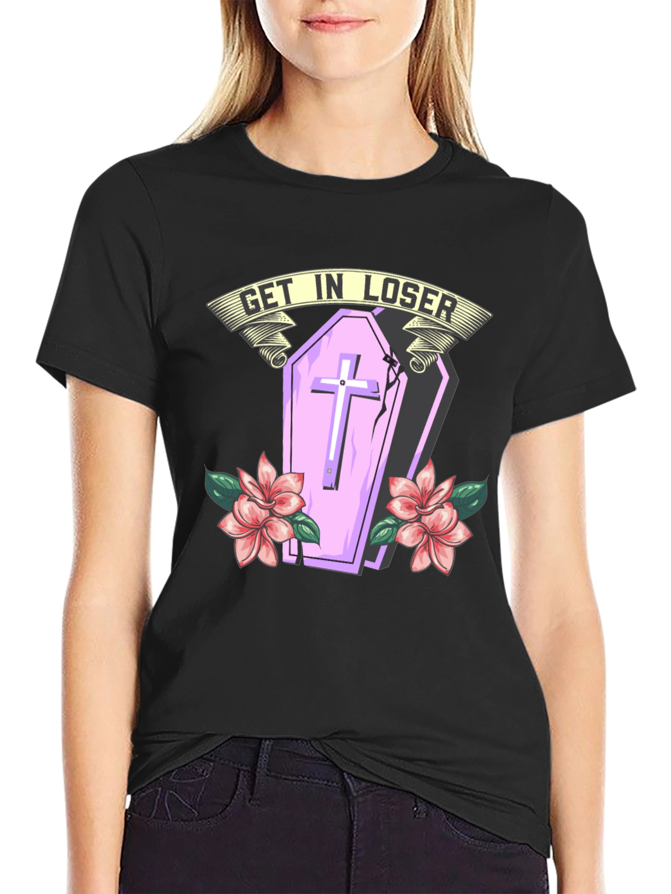 Get In Loser Coffin Tee