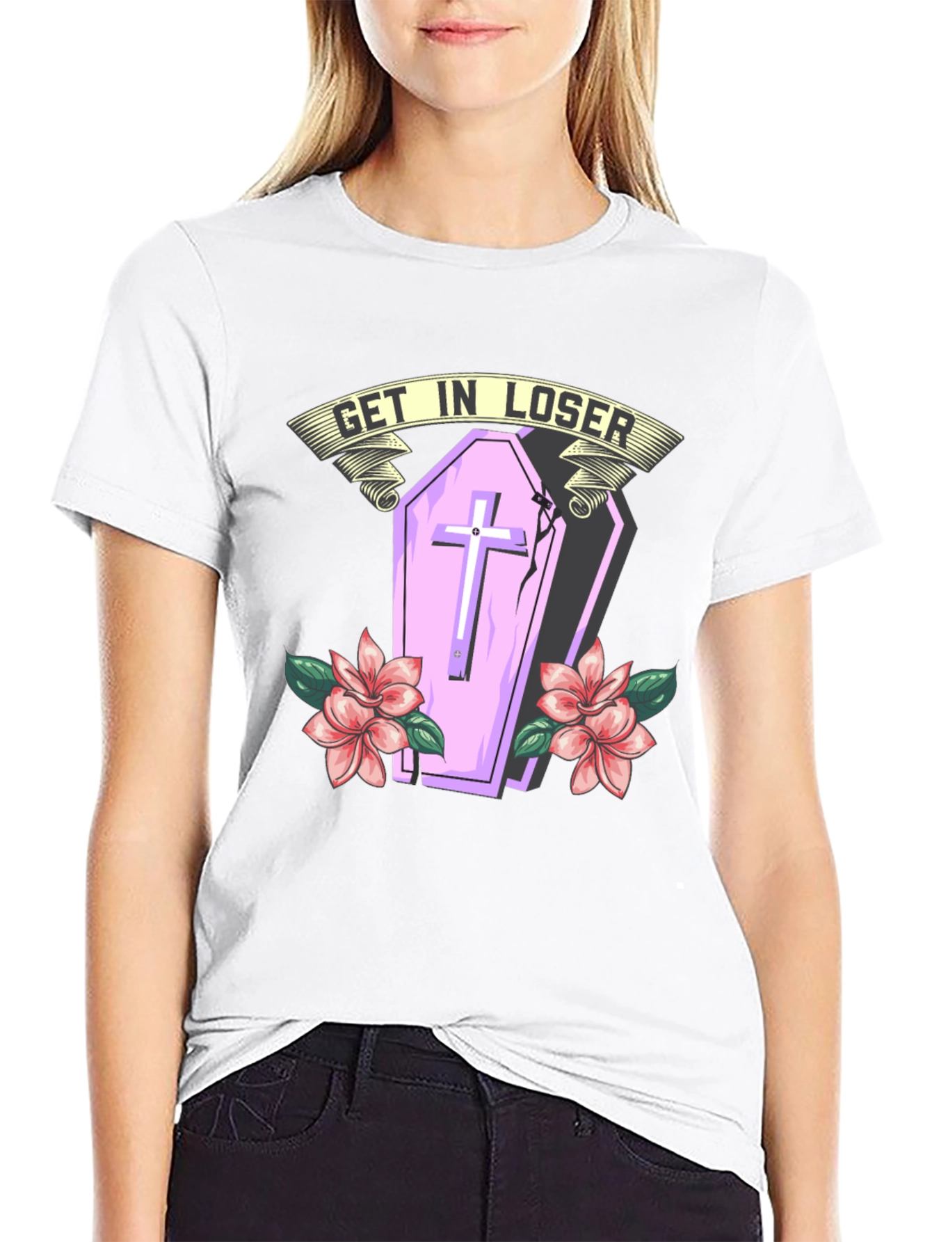 Get In Loser Coffin Tee