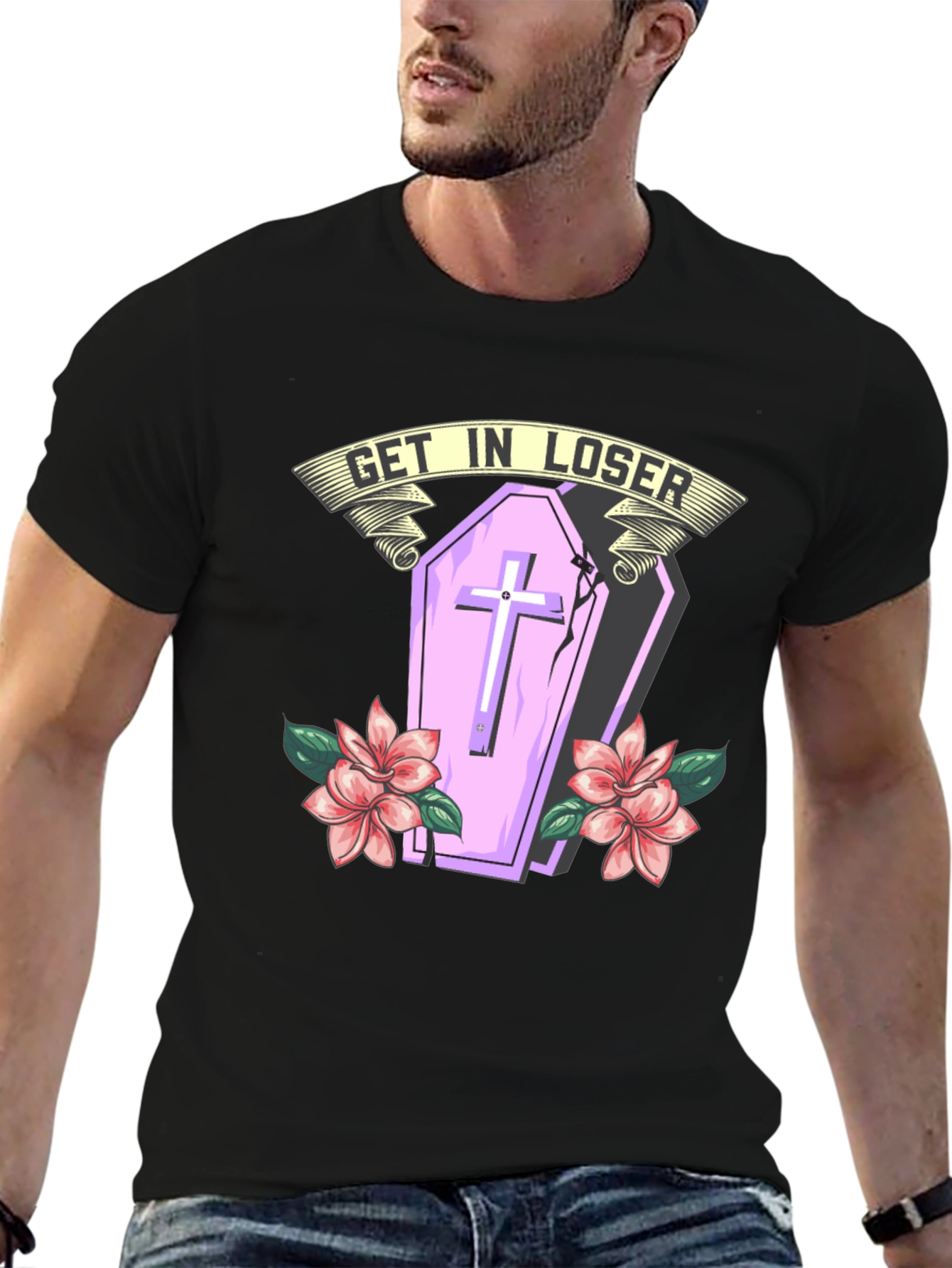 Get In Loser Coffin Tee