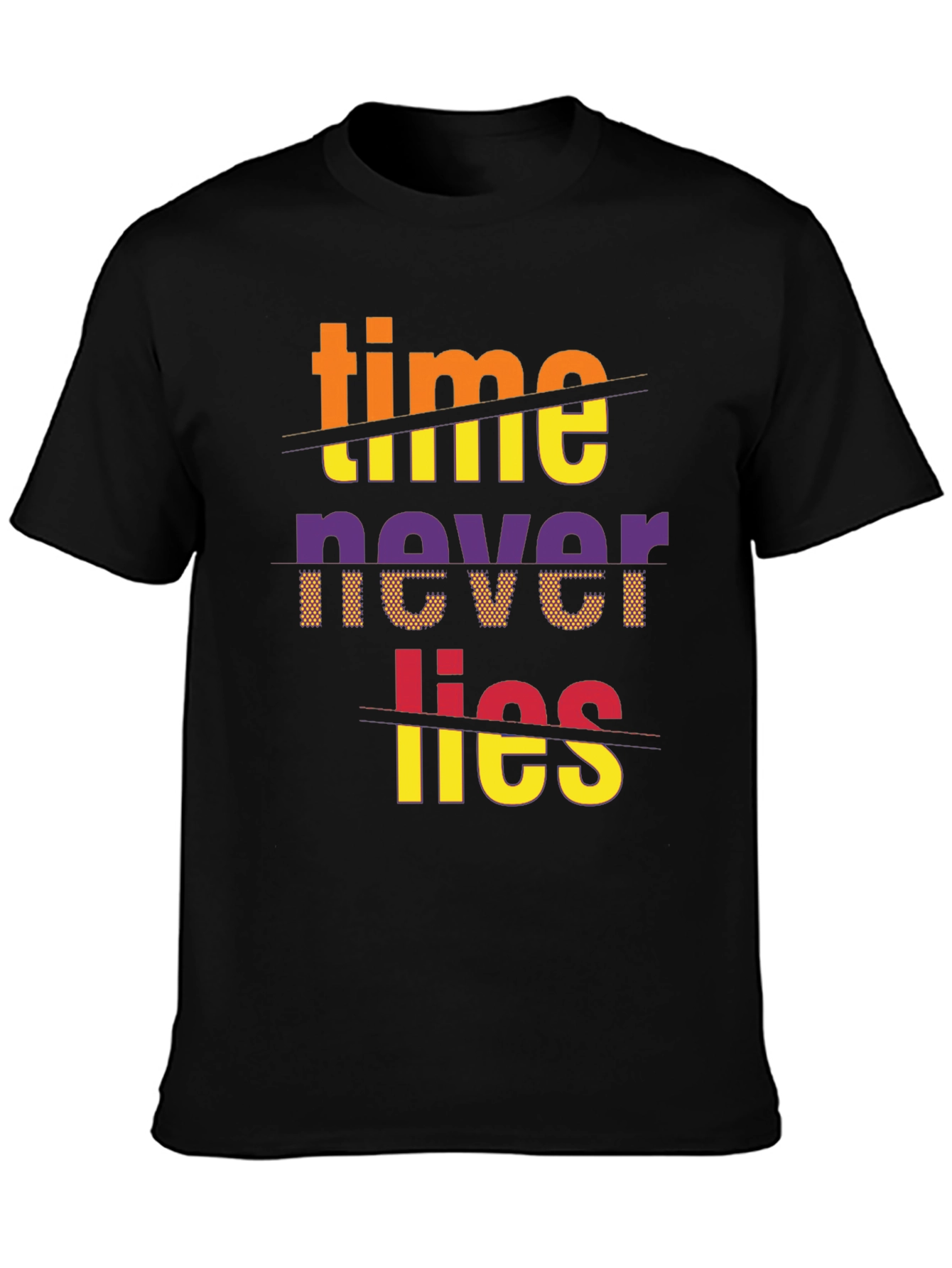 Time Never Lies Graphic Print T-Shirt
