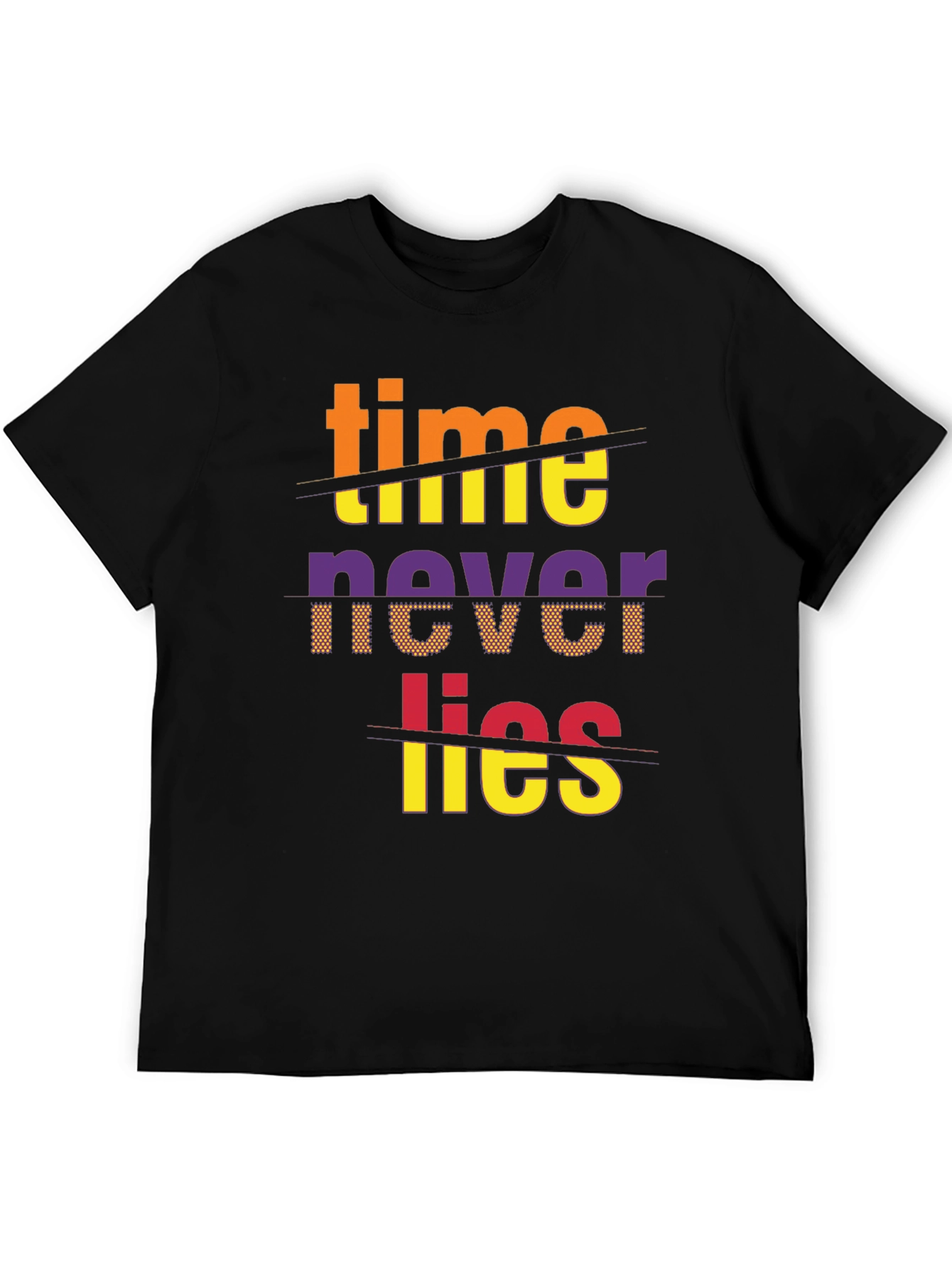 Time Never Lies Graphic Print T-Shirt