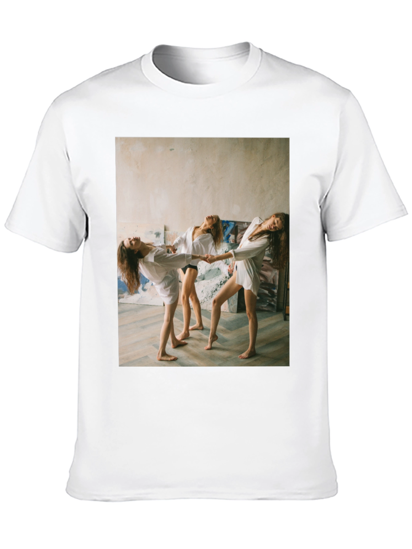Unique Graphic T-Shirt - Women Dancing Design
