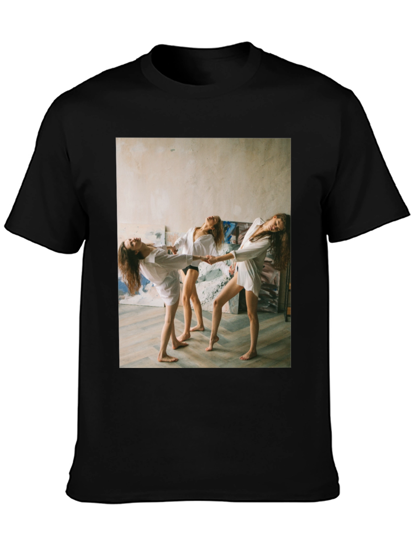 Unique Graphic T-Shirt - Women Dancing Design
