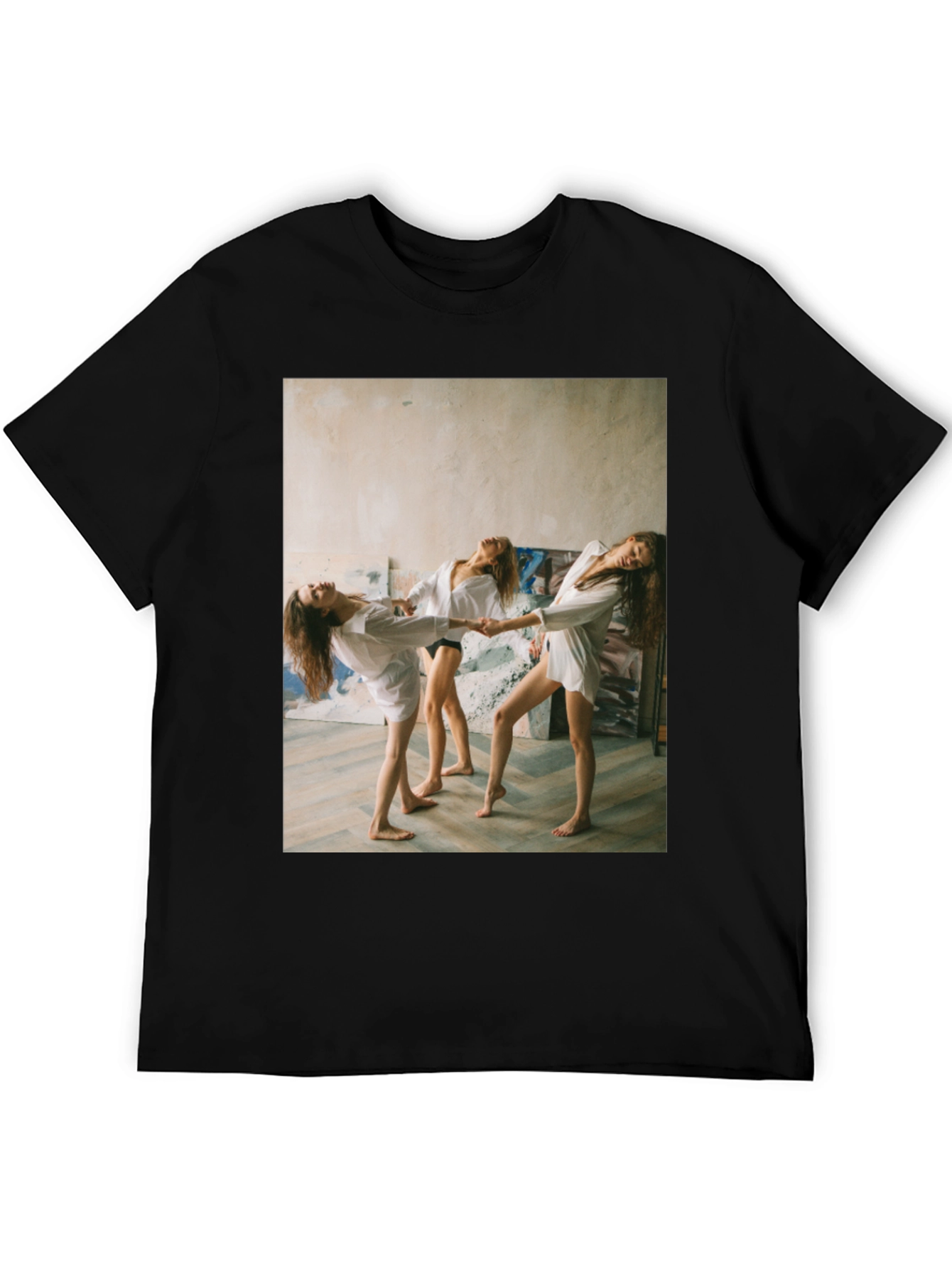 Unique Graphic T-Shirt - Women Dancing Design