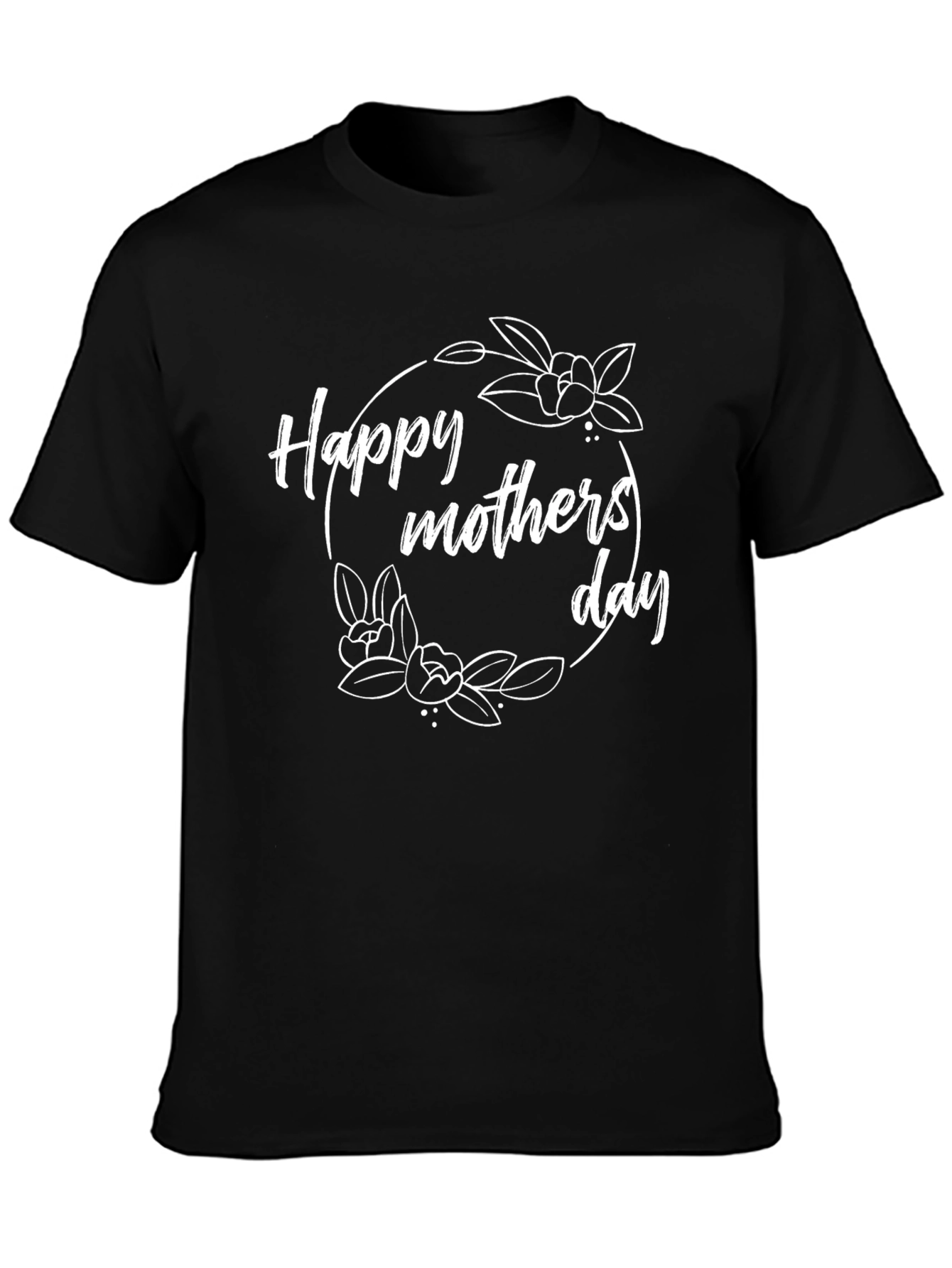 Happy Mothers Day Graphic Tee - Black