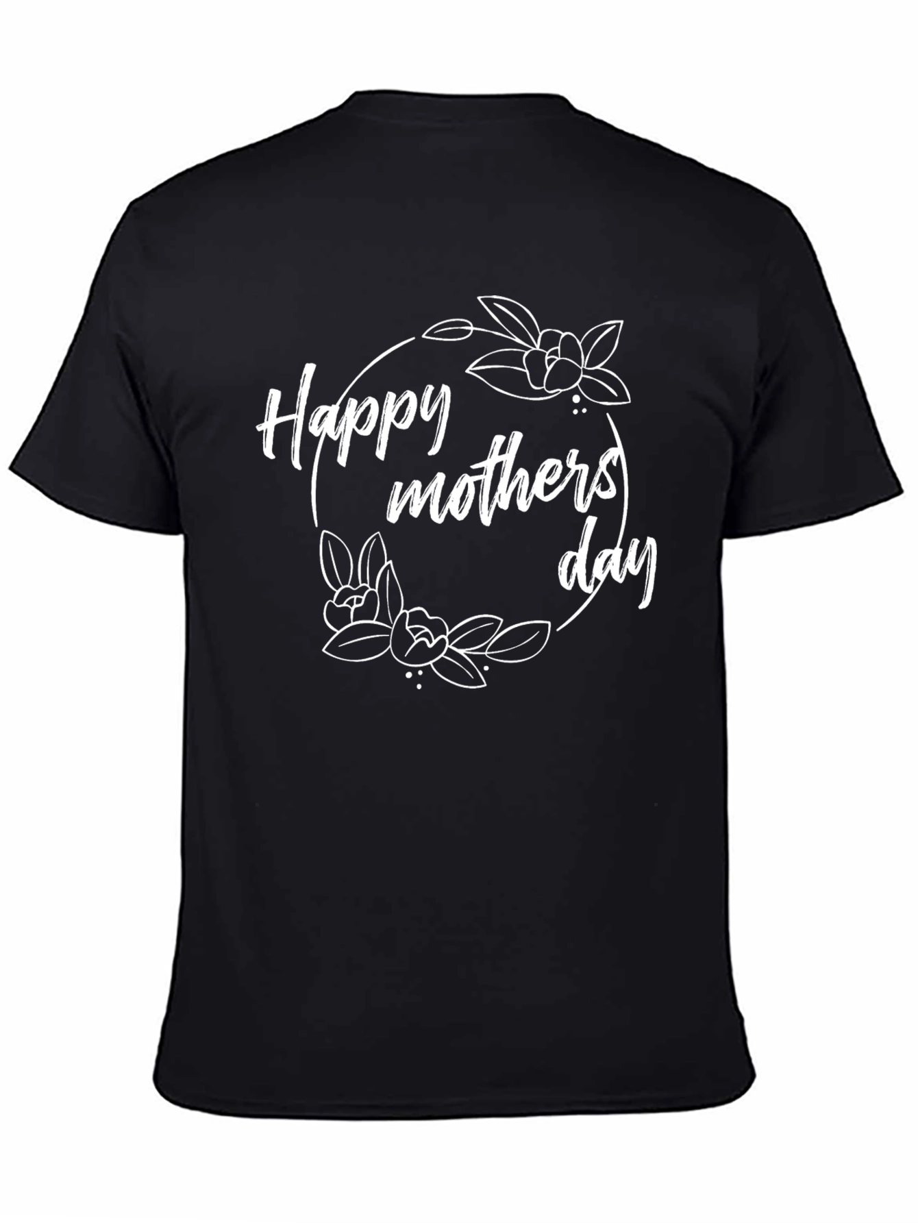 Happy Mothers Day Graphic Tee - Black