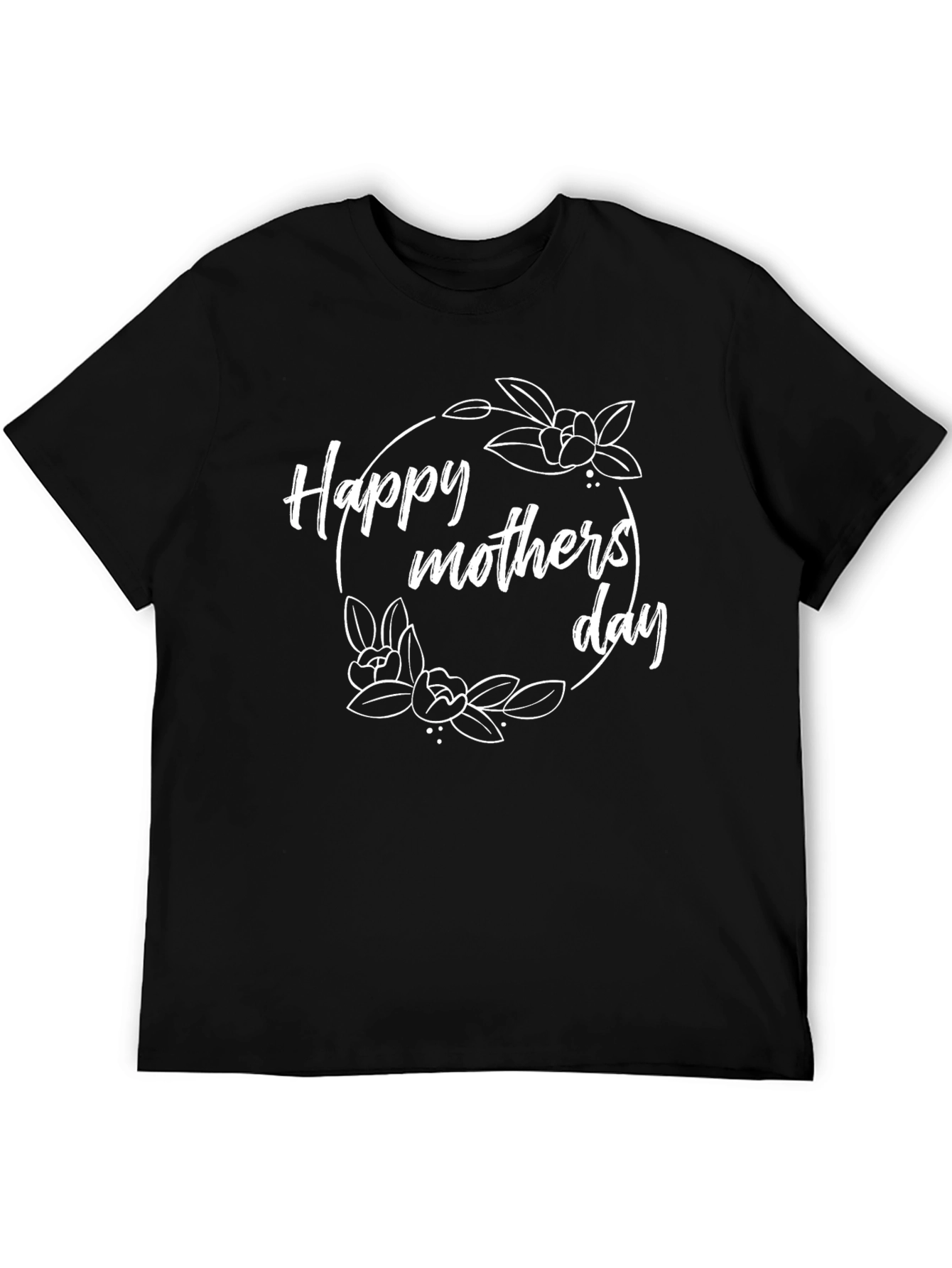 Happy Mothers Day Graphic Tee - Black