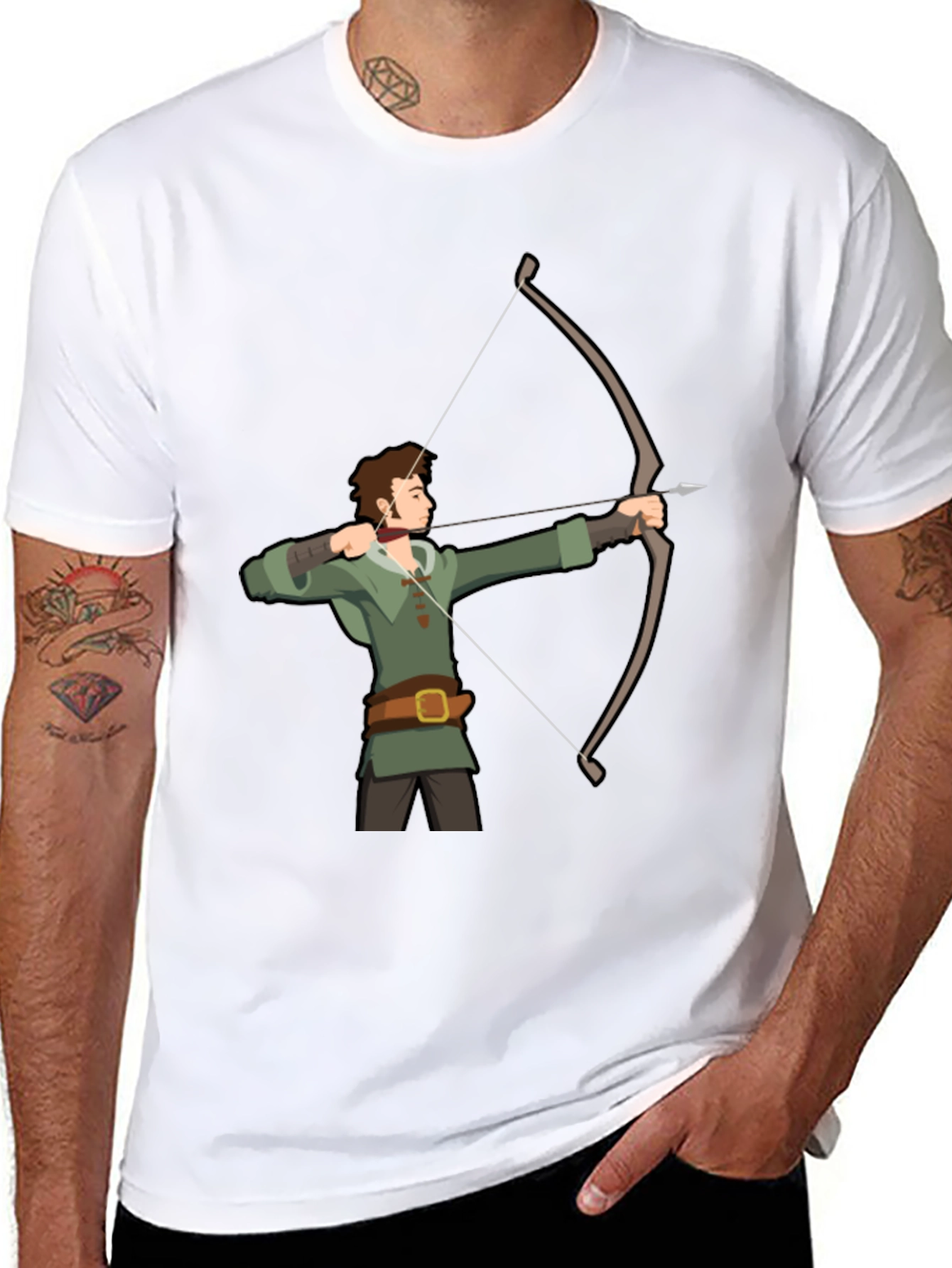 Archer Graphic T-Shirt - Black Cotton Tee