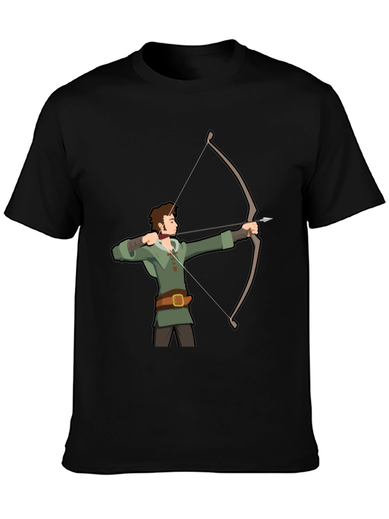 Archer Graphic T-Shirt - Black Cotton Tee