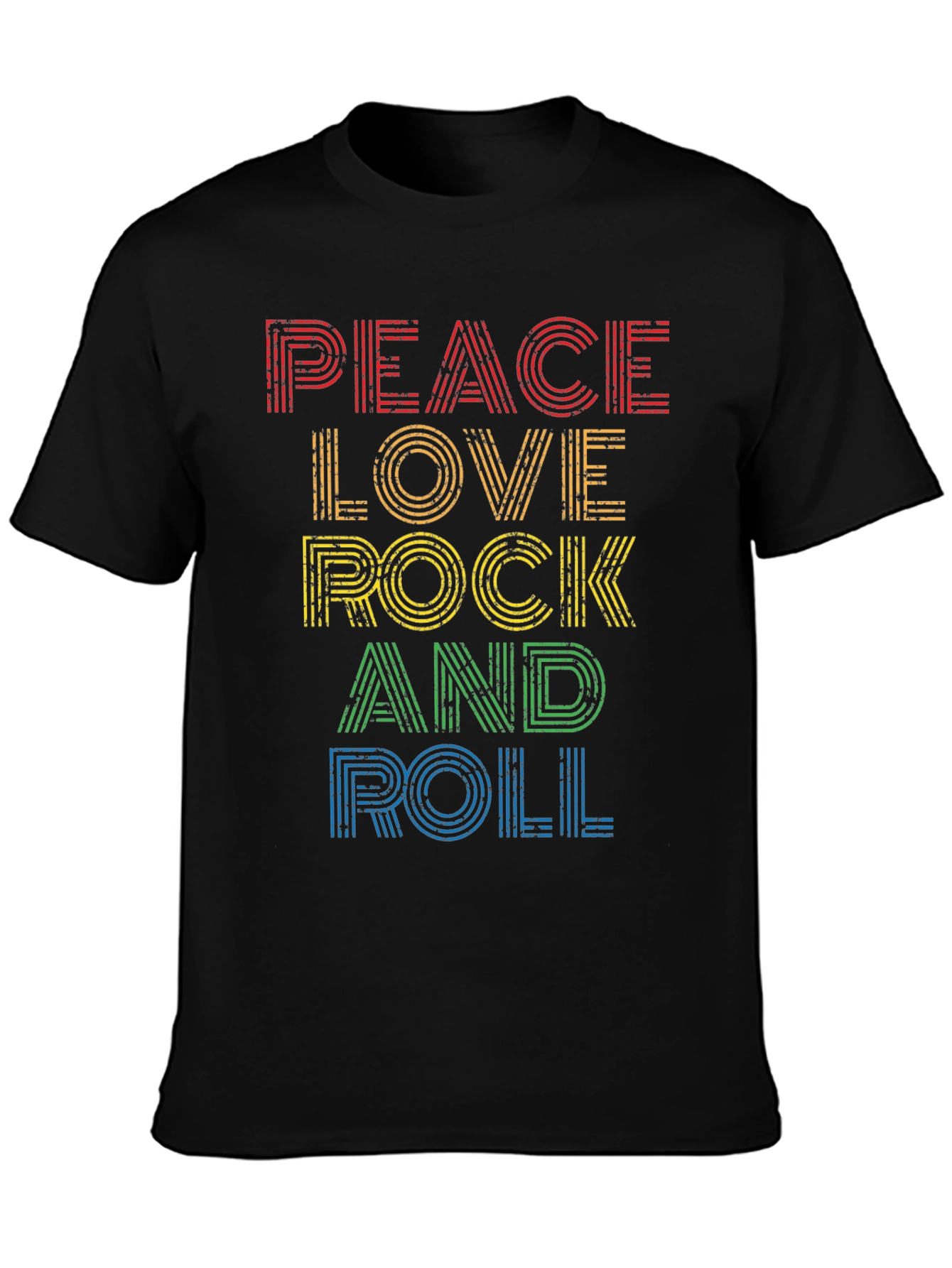 Peace Love Rock and Roll Graphic Tee