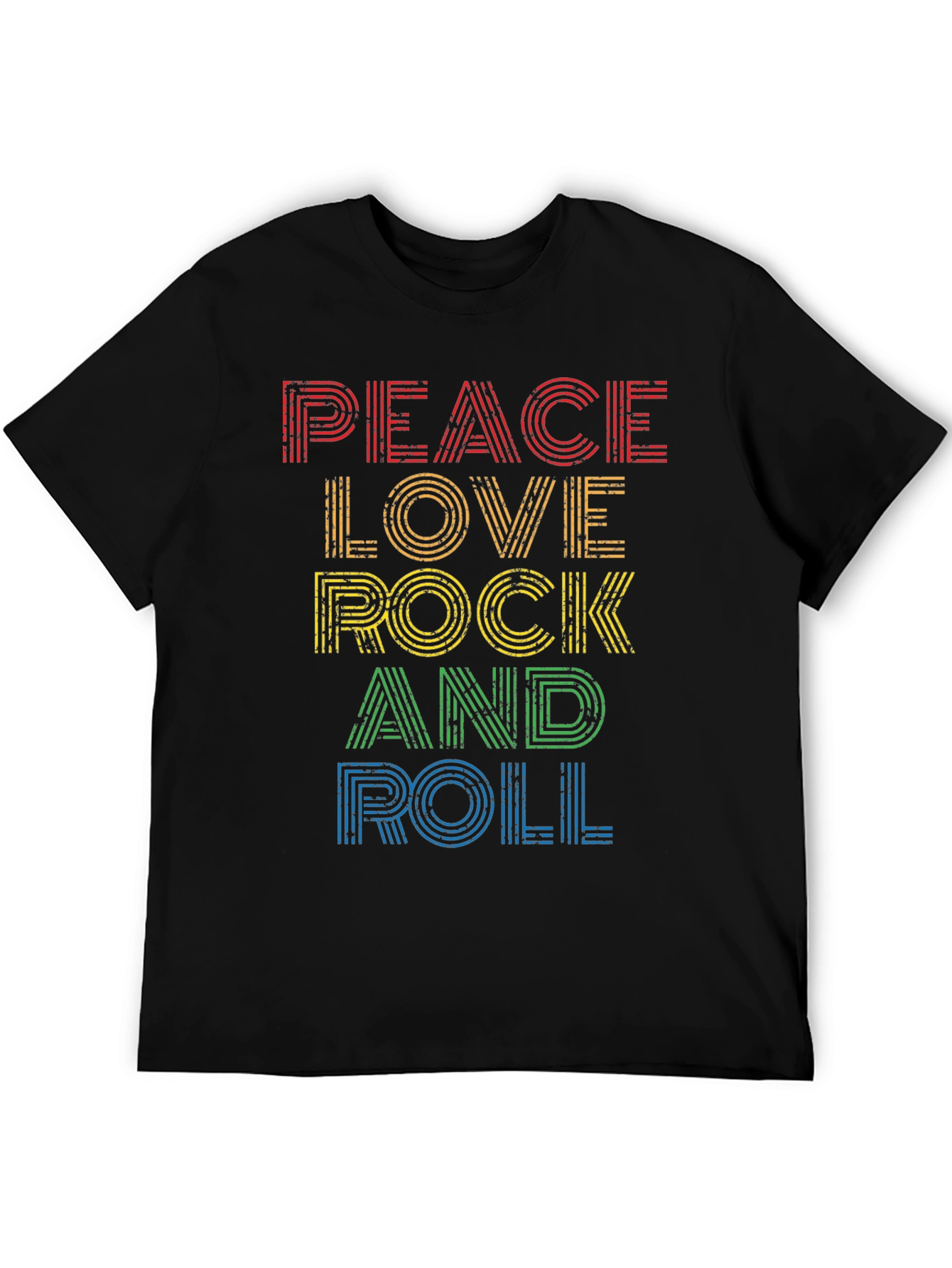 Peace Love Rock and Roll Graphic Tee