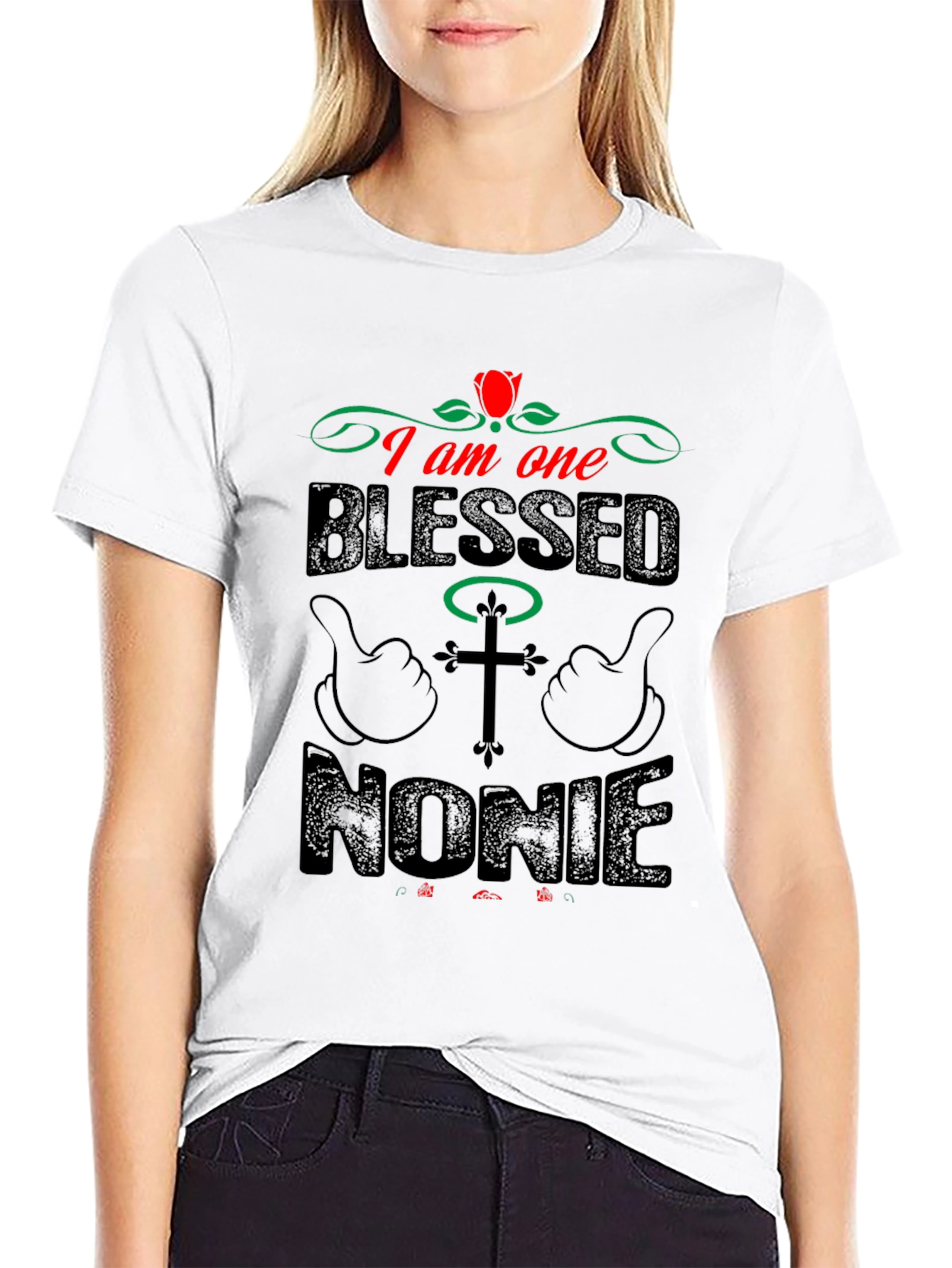 Blessed Nonie T-Shirt - Religious Family Gift