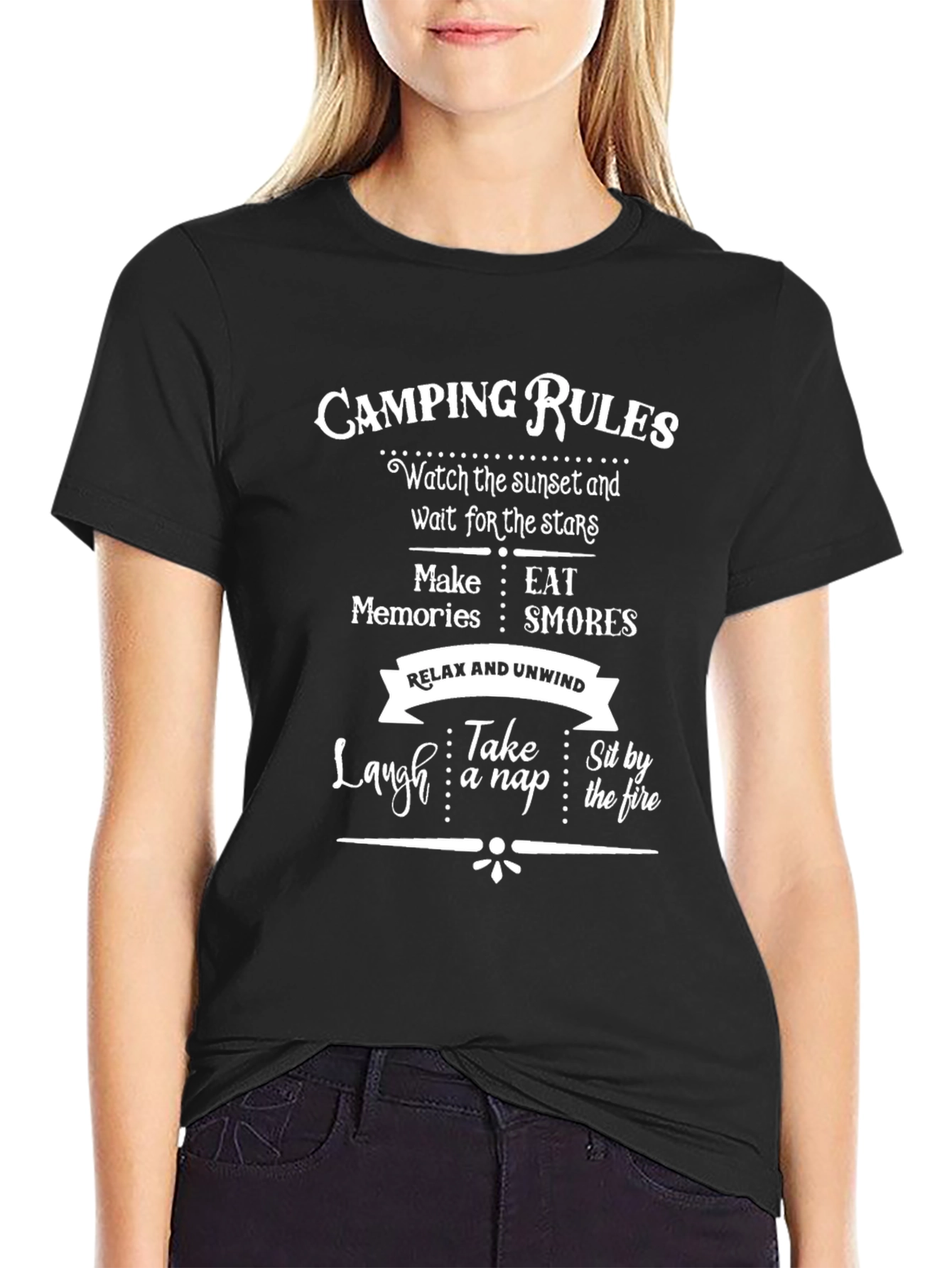 Camping Rules Graphic Tee - Relax & Unwind