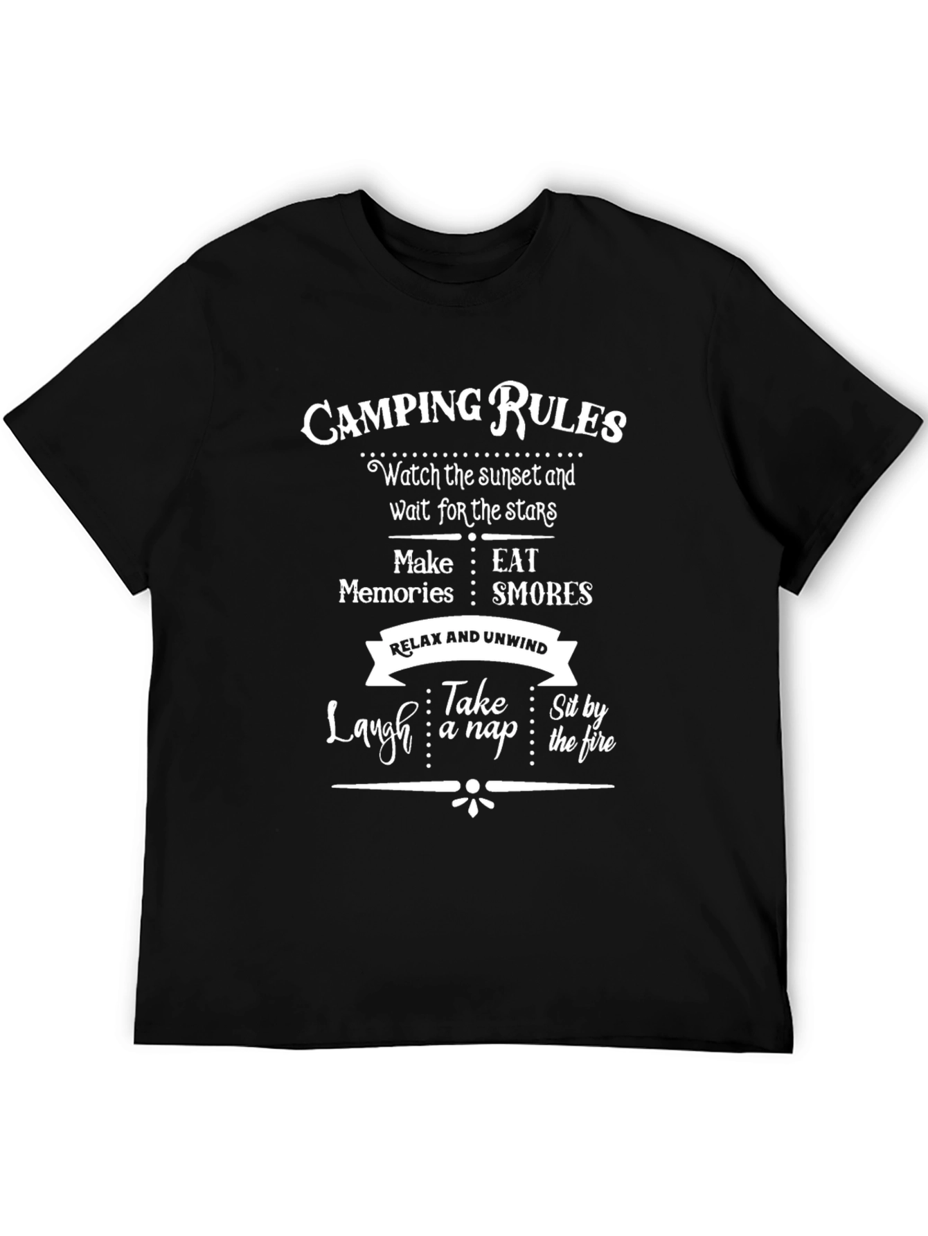 Camping Rules Graphic Tee - Relax & Unwind