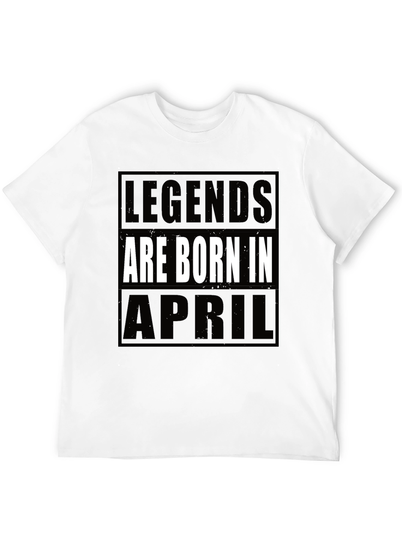 Legends Born in April T-Shirt - Black