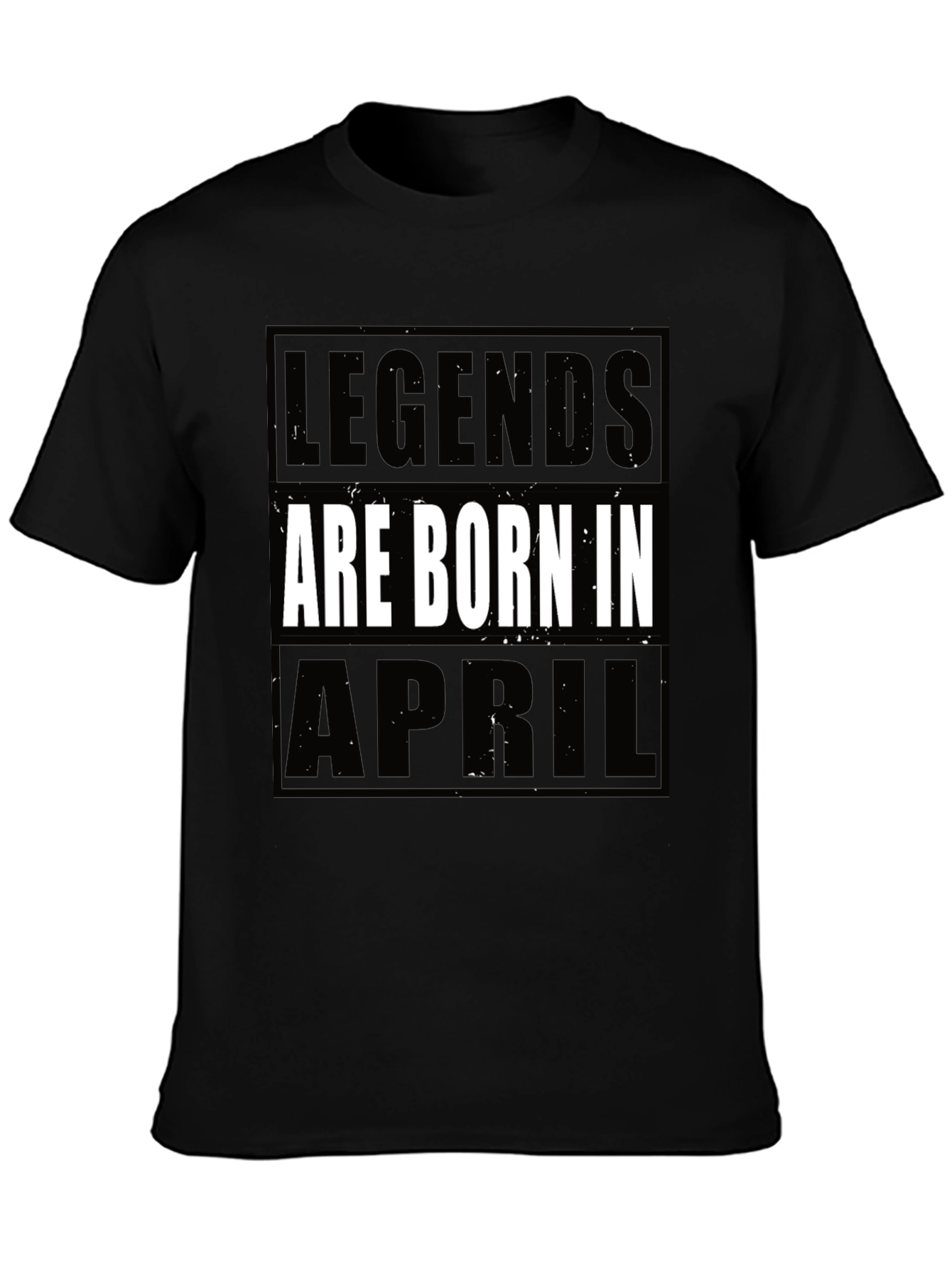Legends Born in April T-Shirt - Black