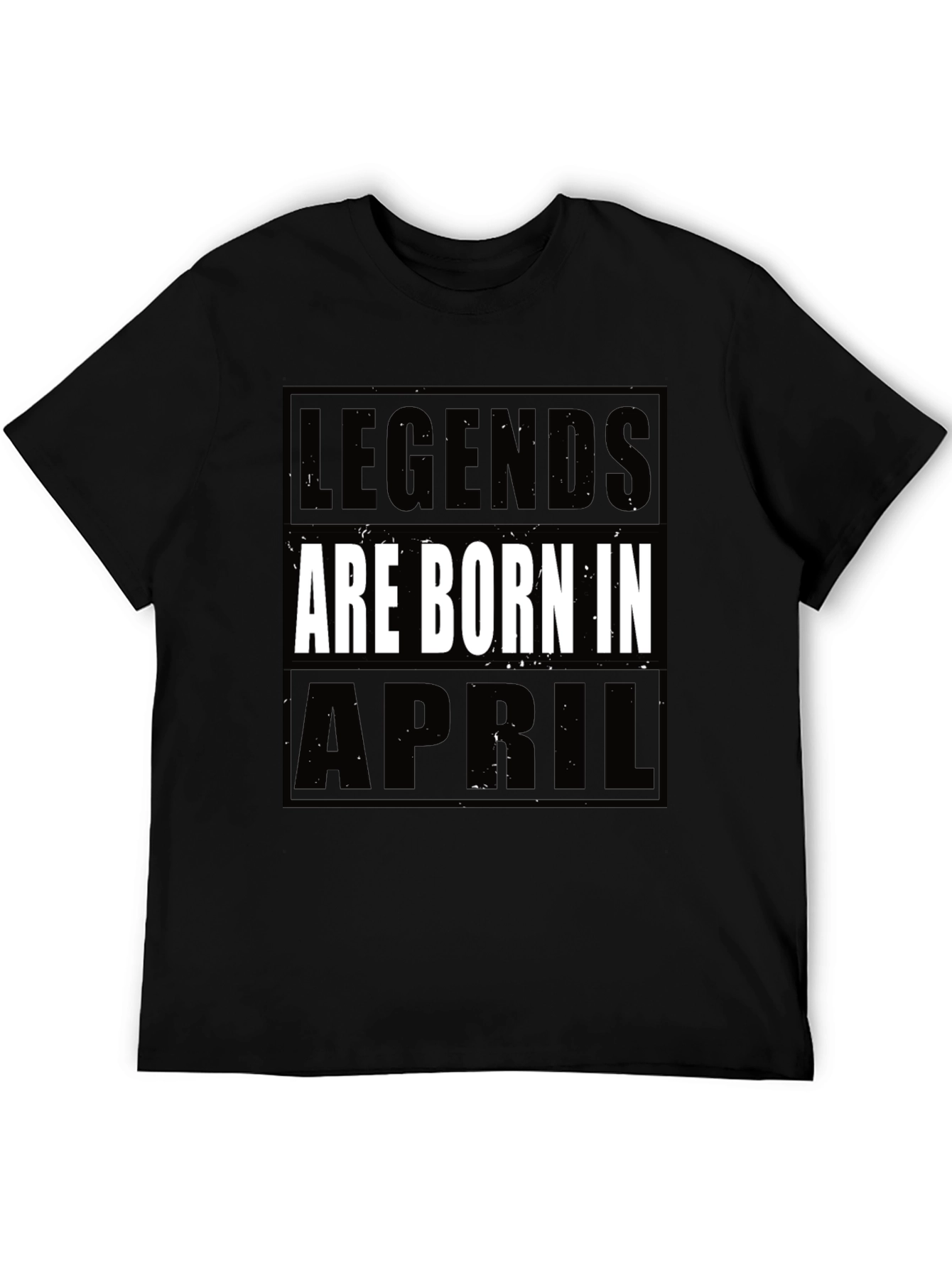 Legends Born in April T-Shirt - Black