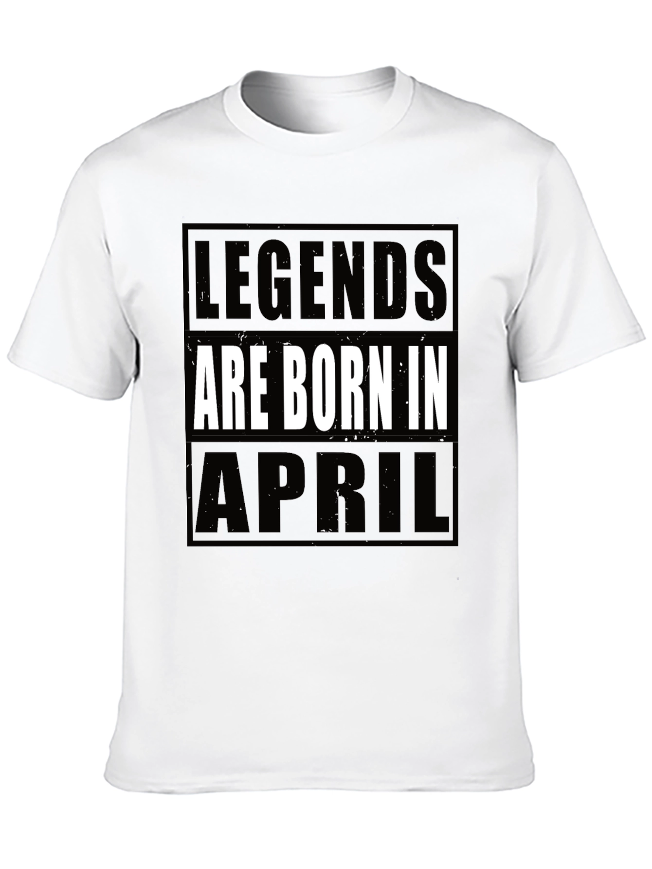 Legends Born in April T-Shirt - Black