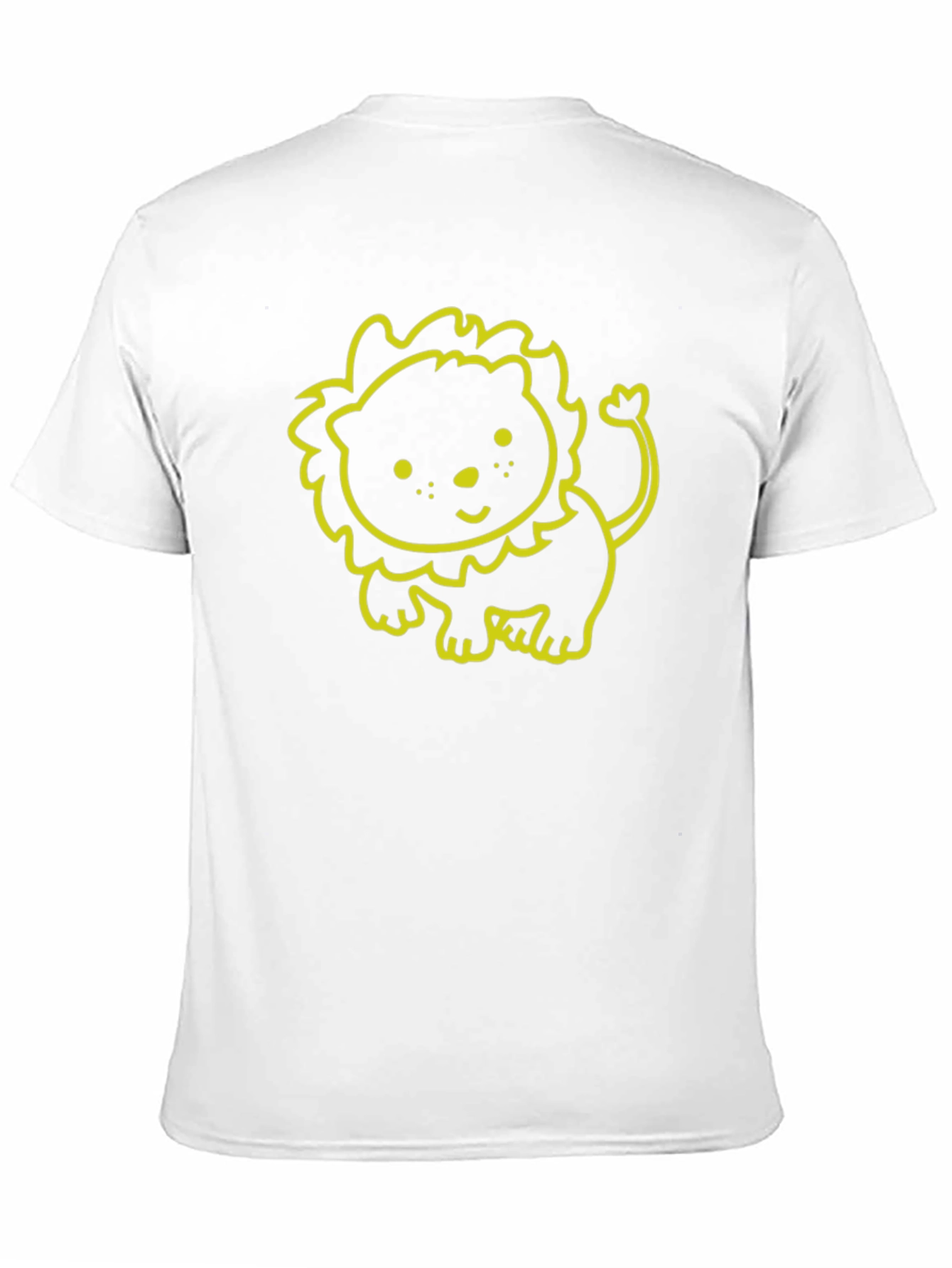 Cute Lion Graphic Tee - Soft Black Cotton T-Shirt
