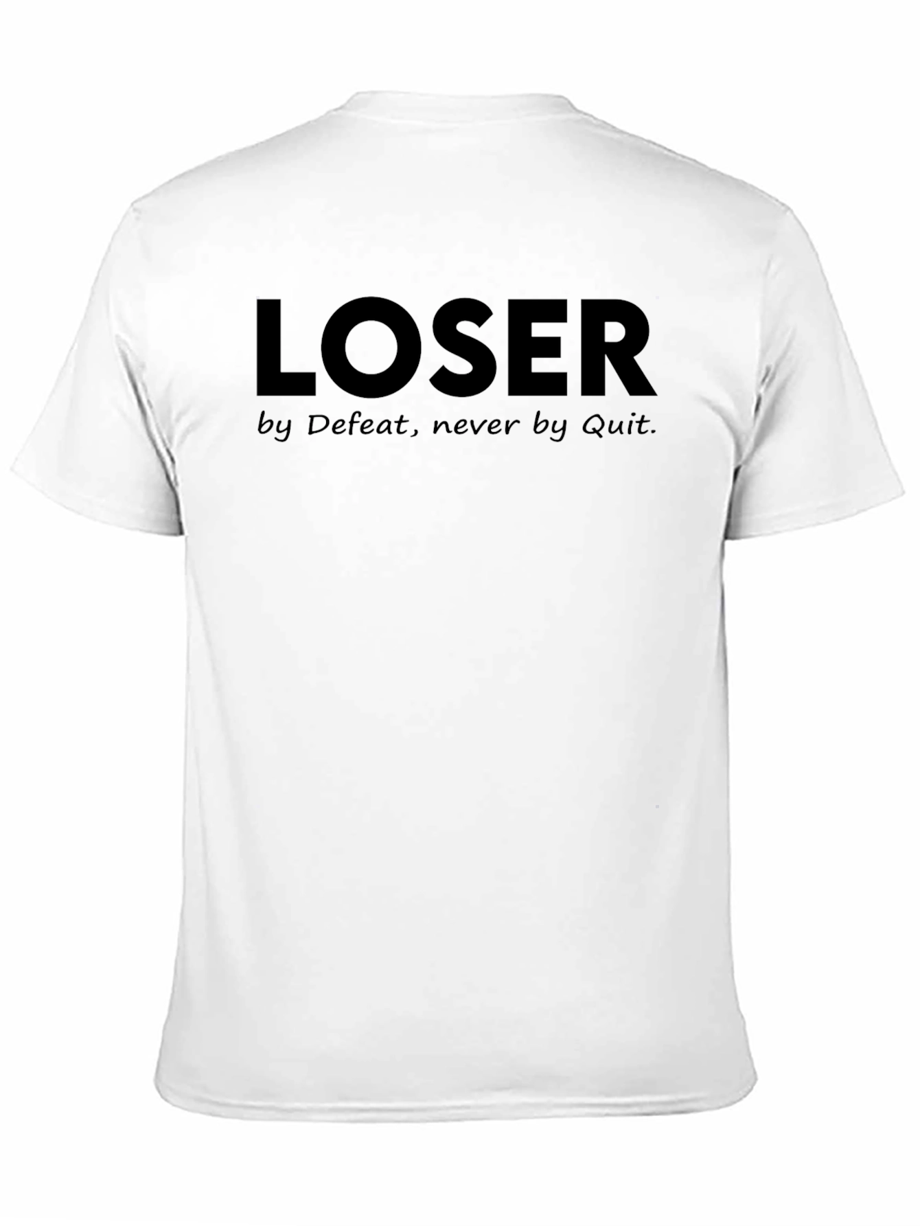 Loser by Defeat Mens Black Graphic T-Shirt