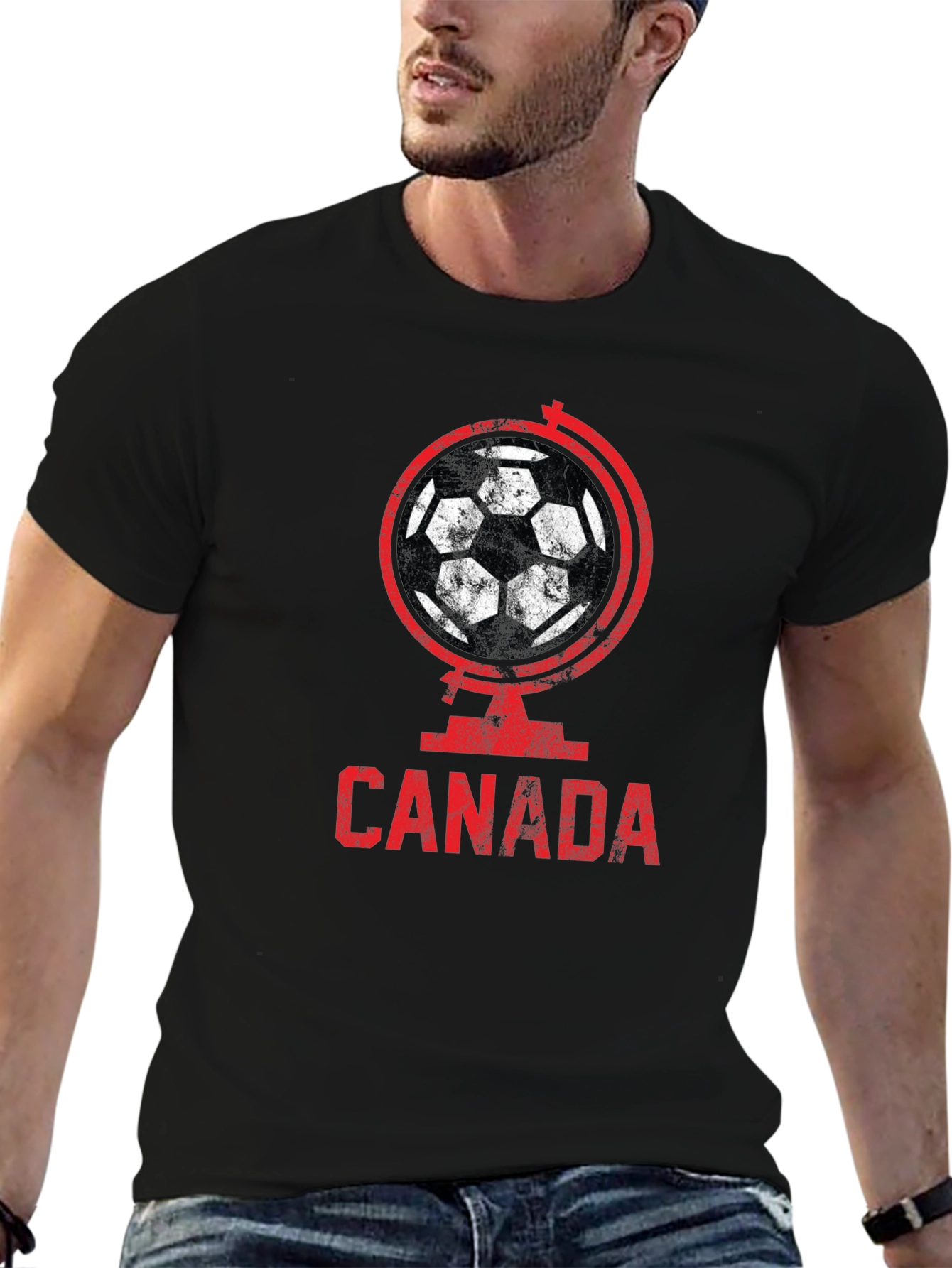 Canada Soccer Globe Graphic T-Shirt