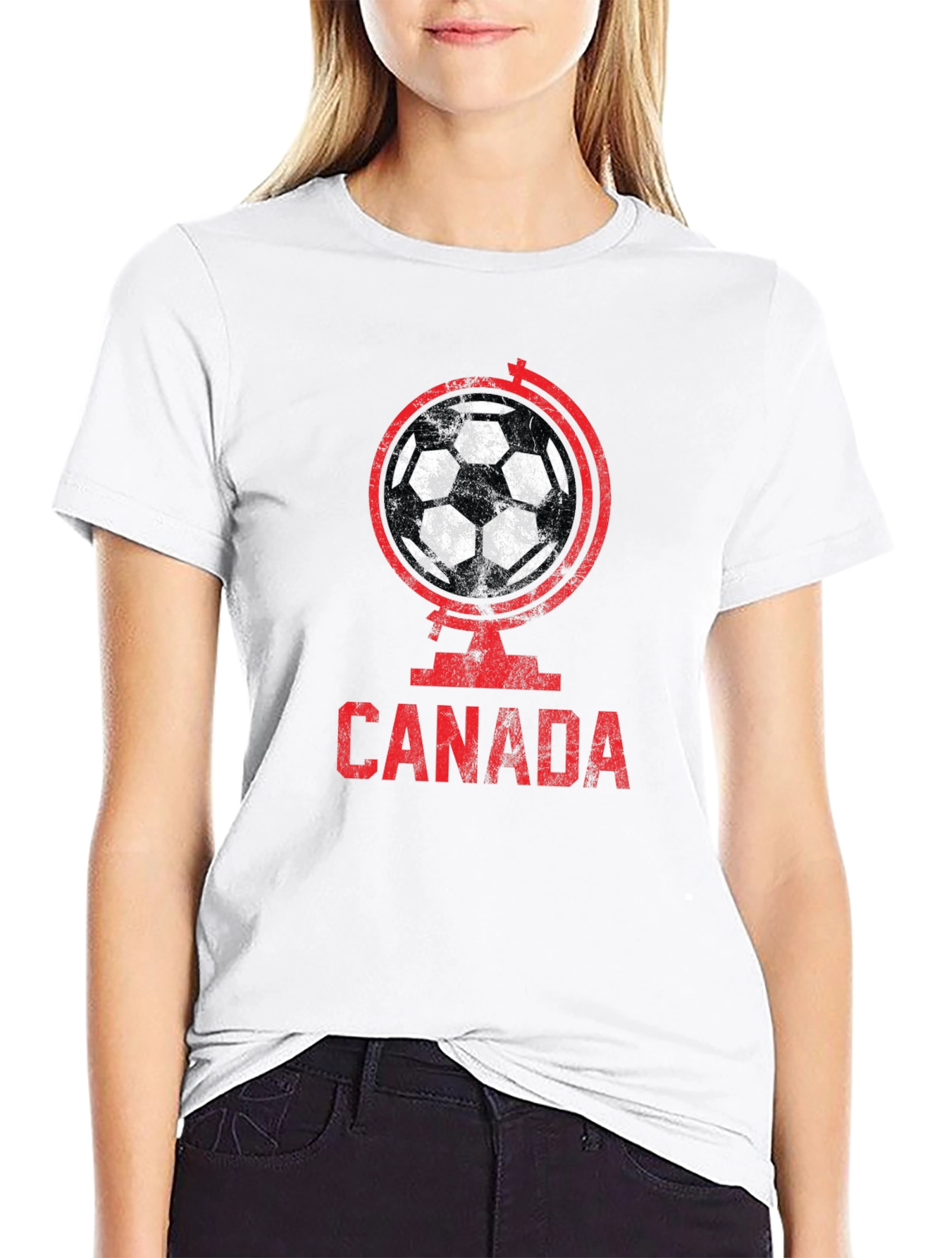 Canada Soccer Globe Graphic T-Shirt
