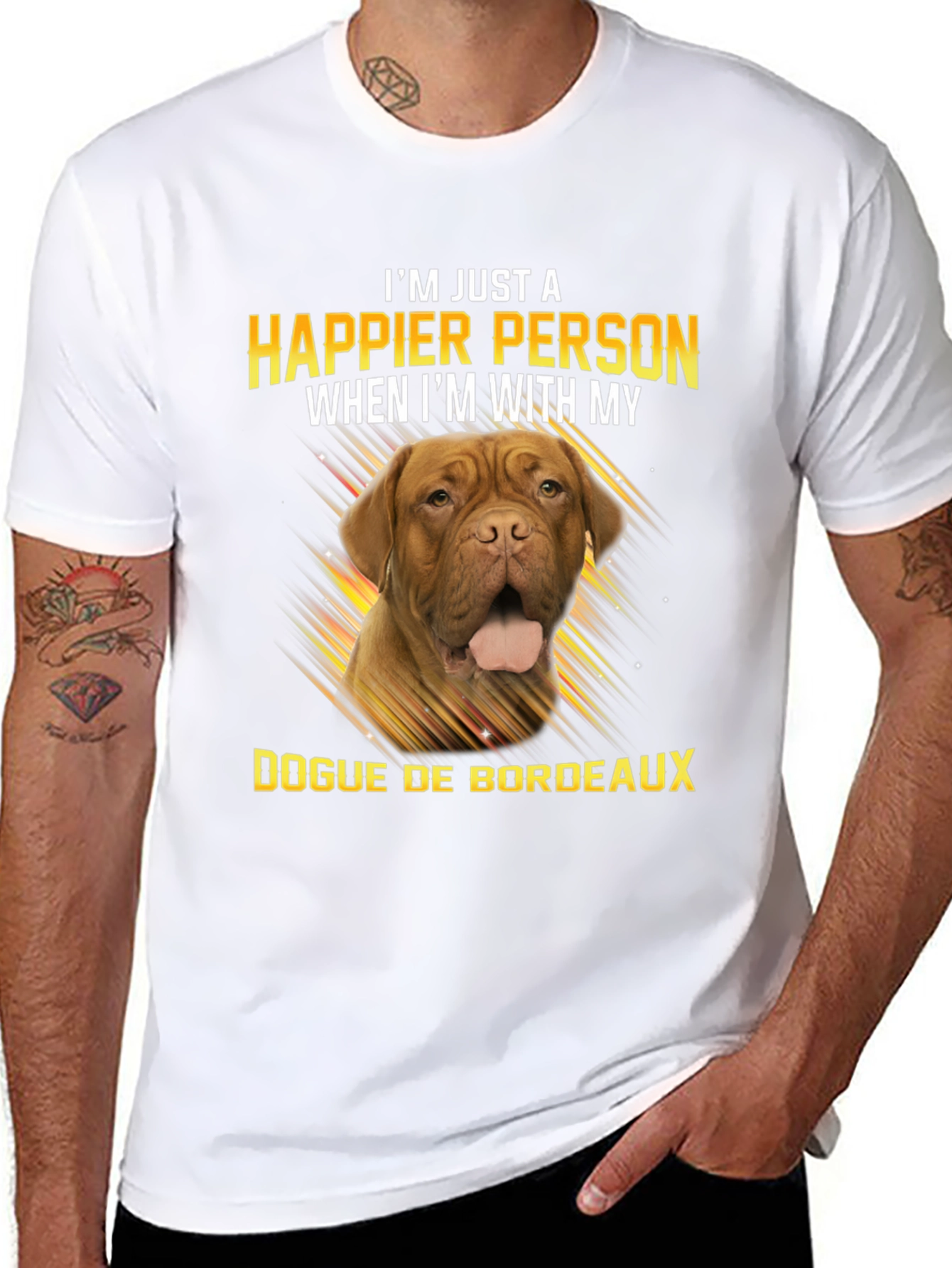 Happier Person Dogue De Bordeaux T-Shirt