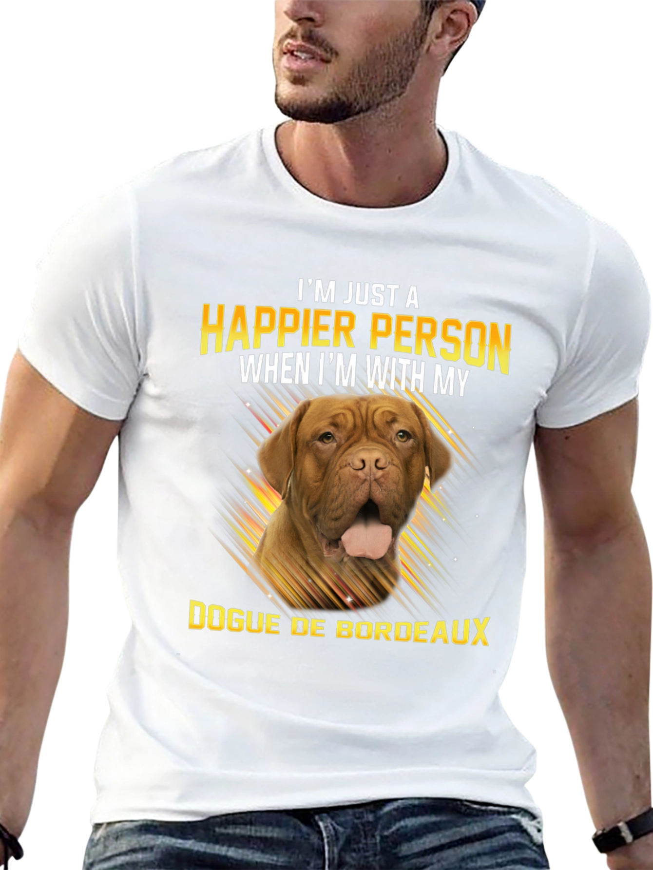 Happier Person Dogue De Bordeaux T-Shirt