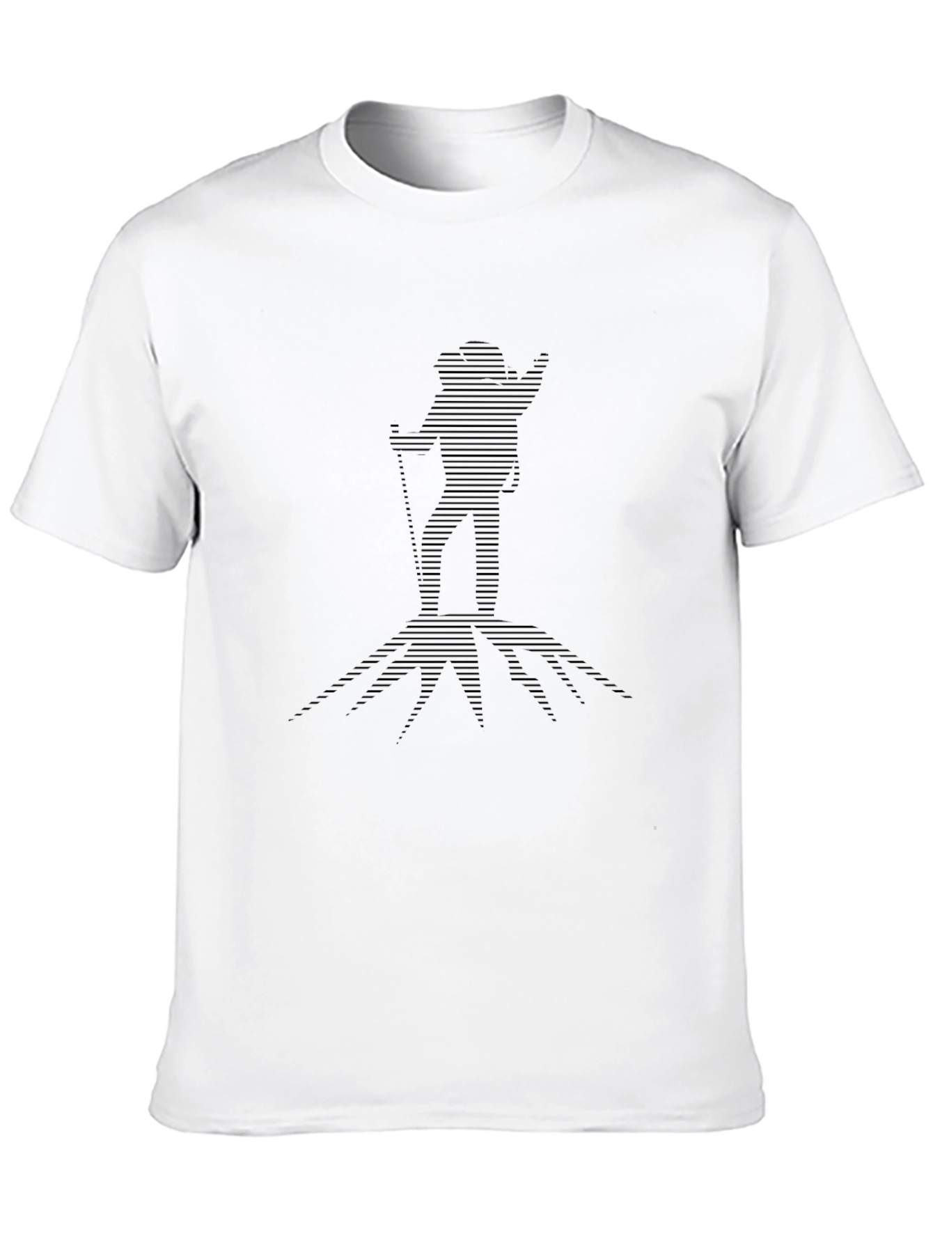 Hiker Silhouette Graphic Tee - Black T-Shirt