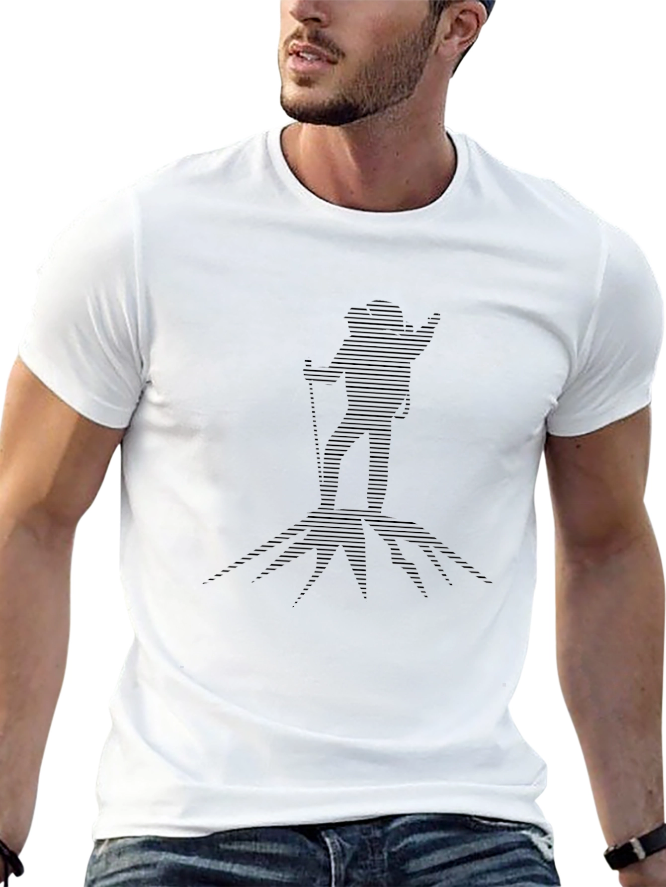 Hiker Silhouette Graphic Tee - Black T-Shirt