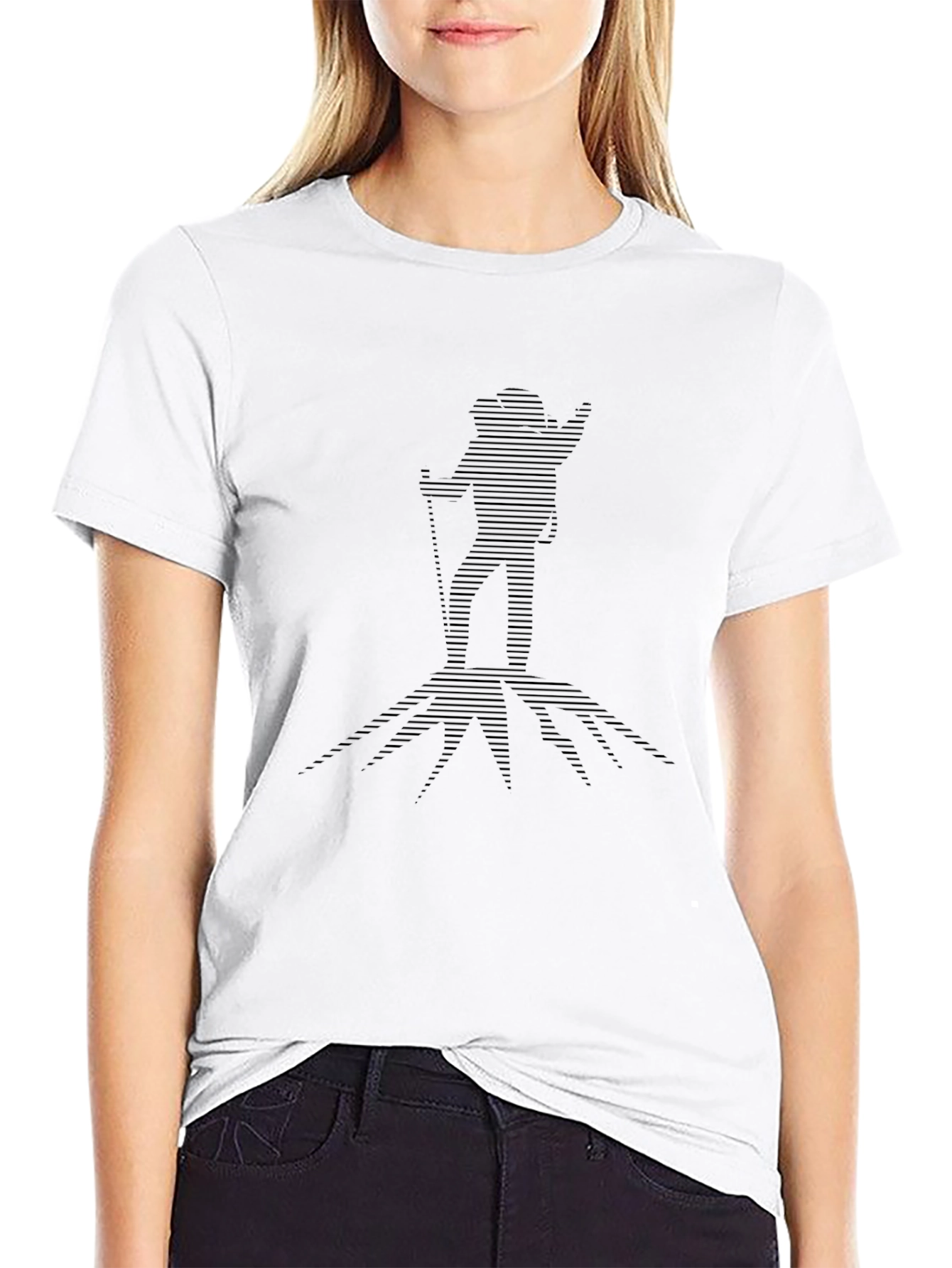 Hiker Silhouette Graphic Tee - Black T-Shirt
