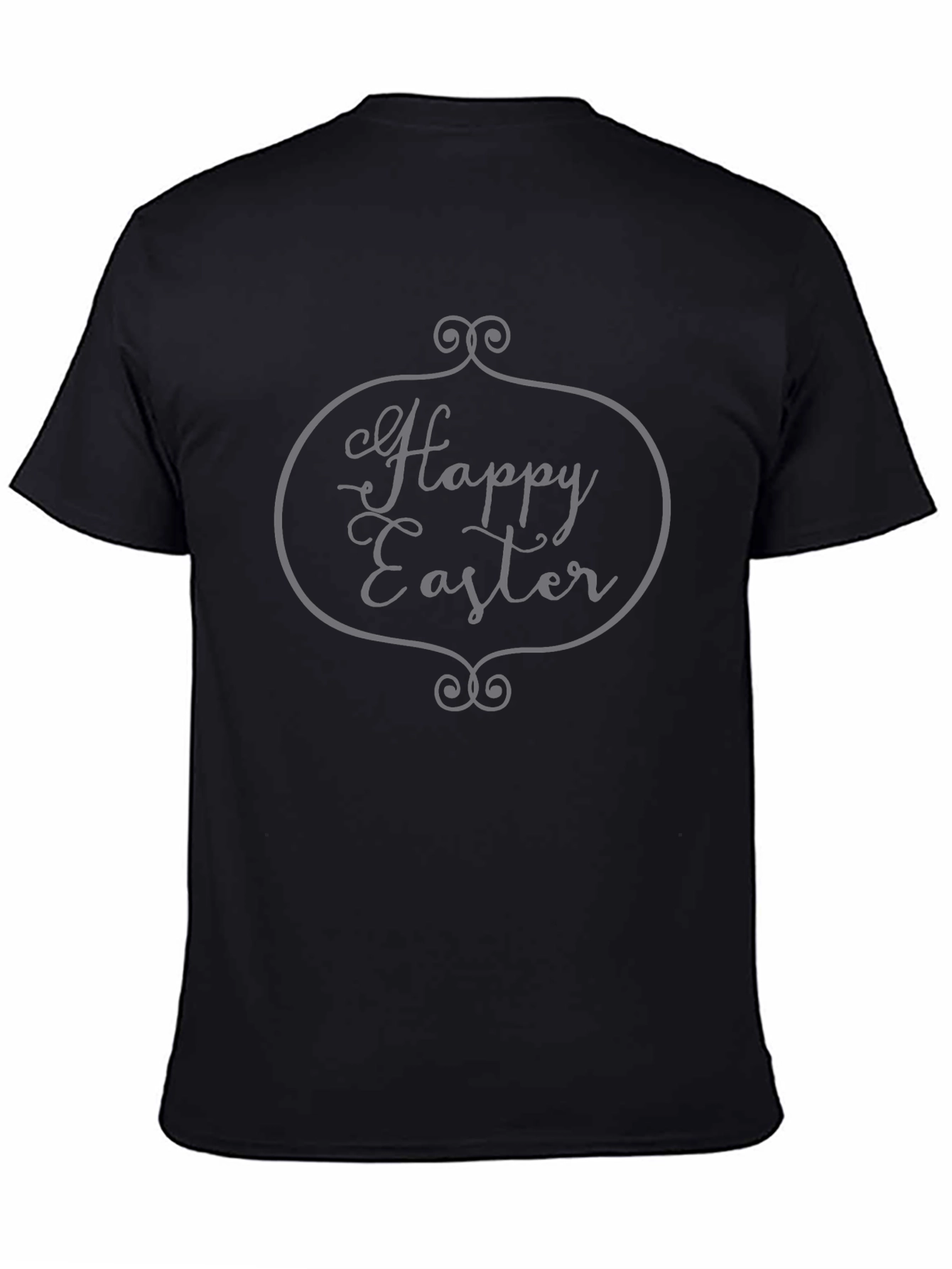 Happy Easter Black Graphic T-Shirt