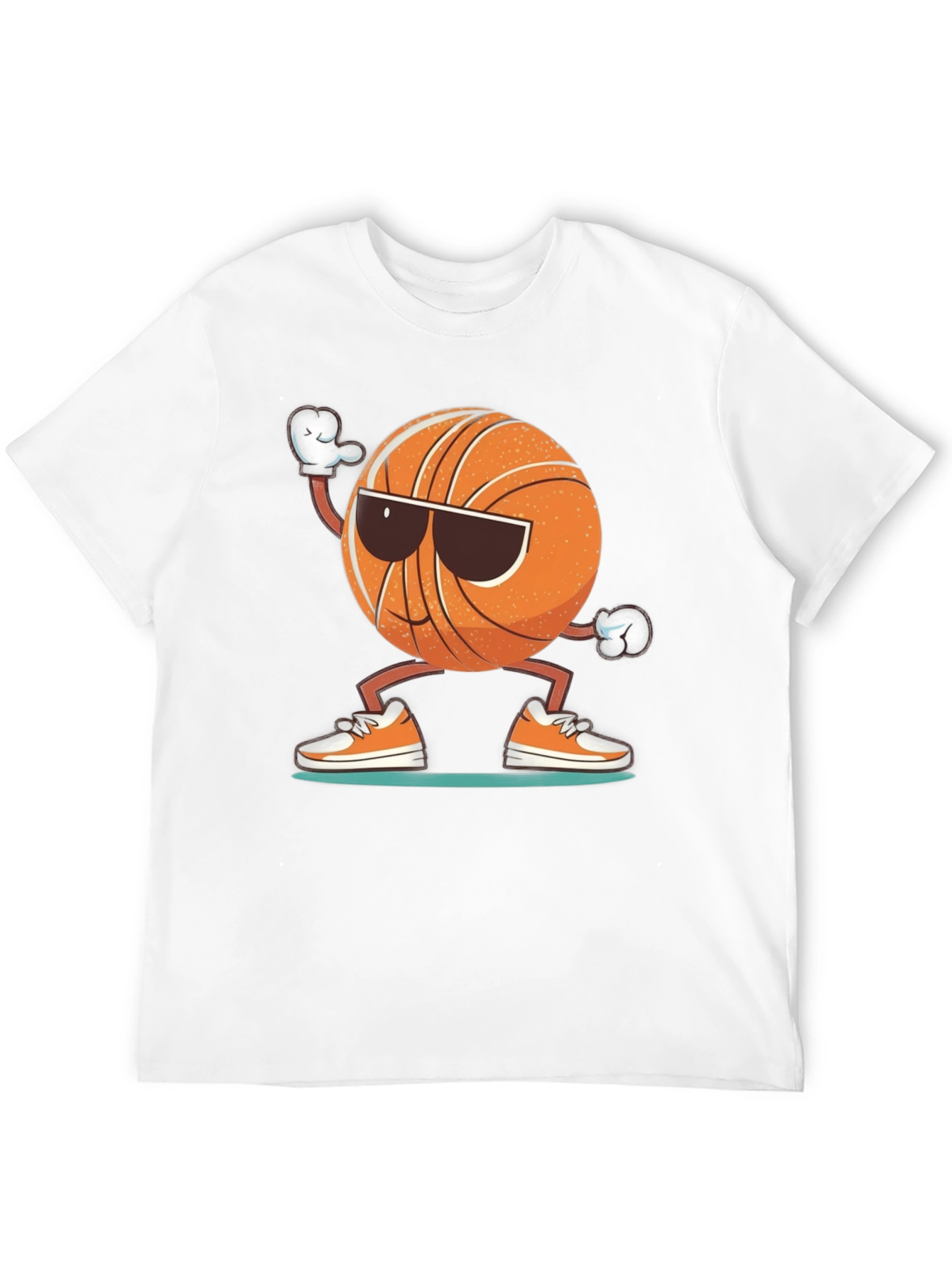 Cool Basketball Graphic Tee - Black Cotton Blend