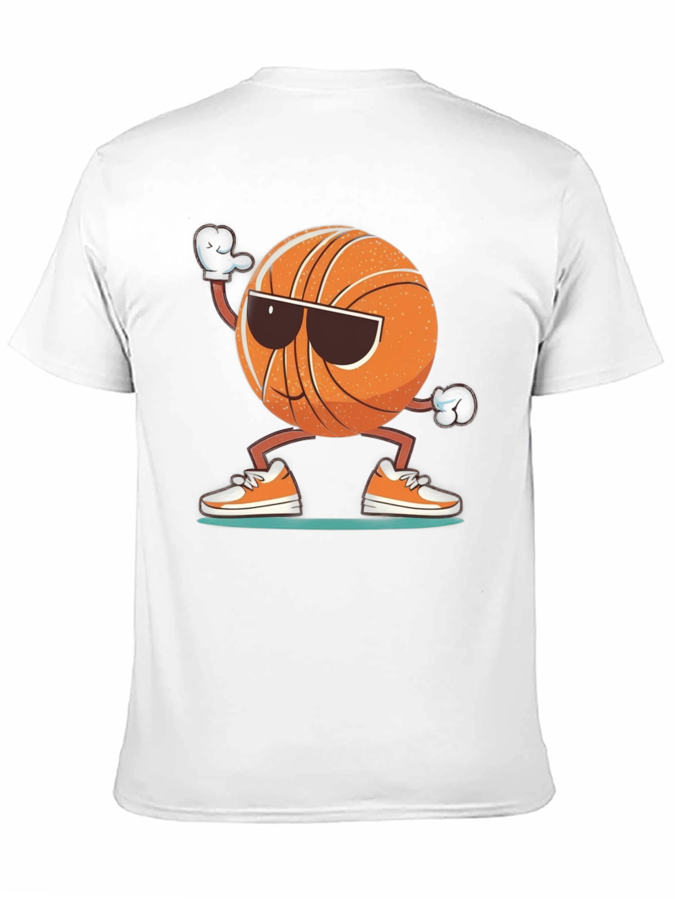 Cool Basketball Graphic Tee - Black Cotton Blend