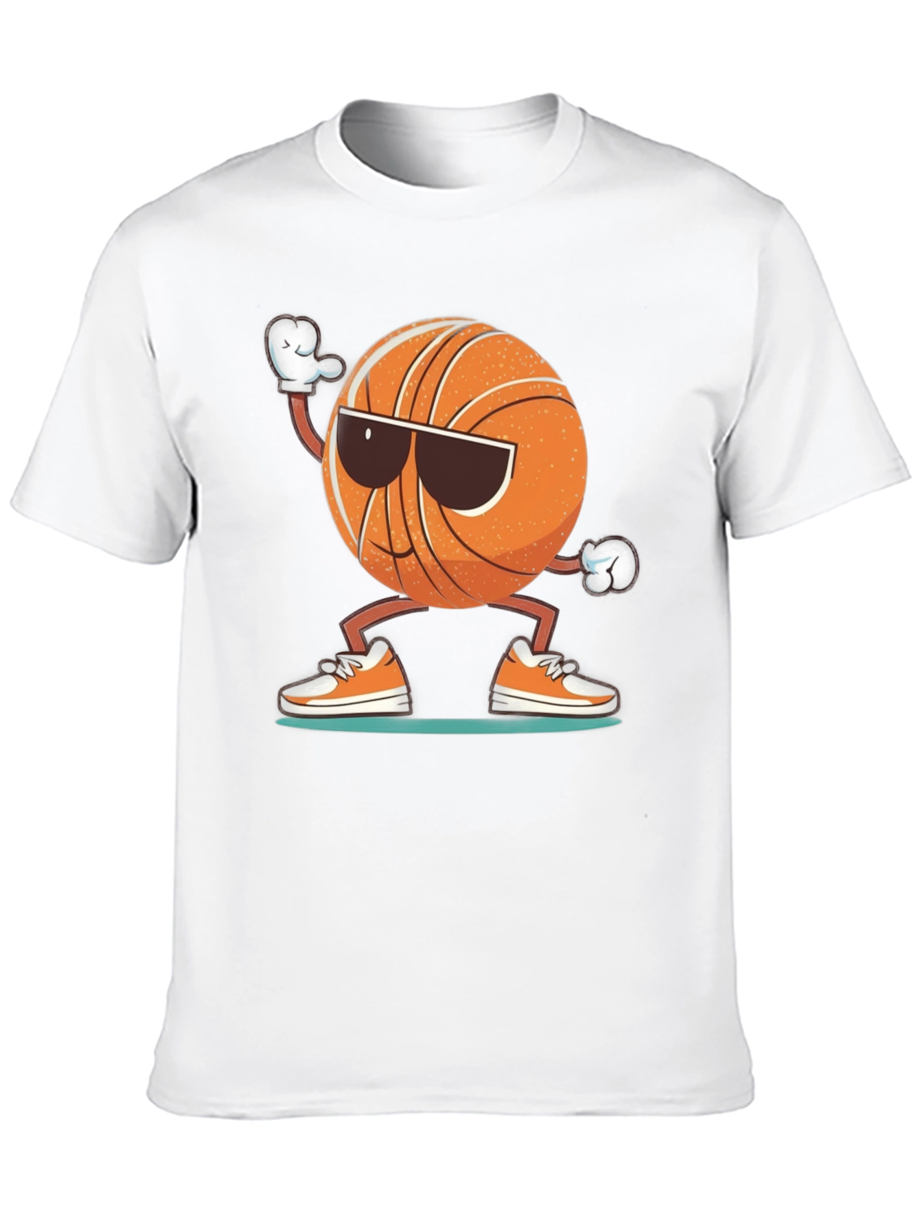 Cool Basketball Graphic Tee - Black Cotton Blend