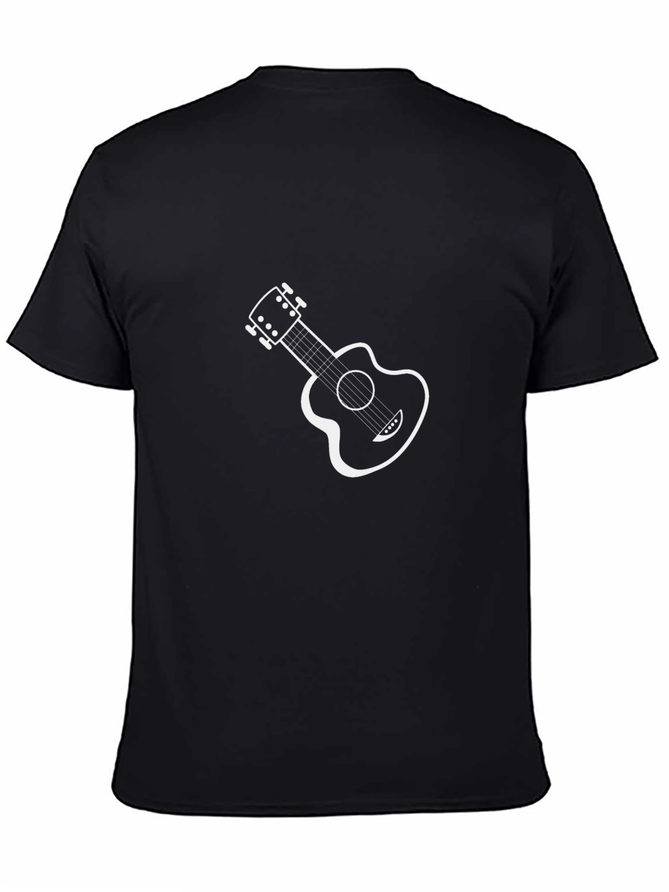 Cool Guitar Graphic Black Tee Shirt