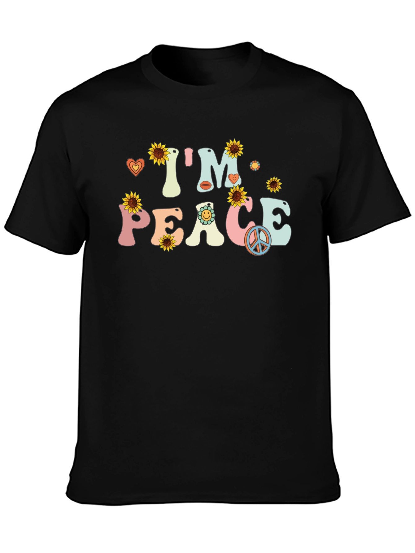 Im Peace Sunflower Graphic T-Shirt