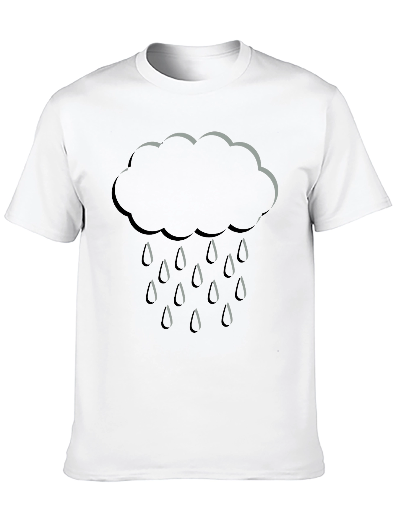 Rain Cloud Graphic Black T-Shirt