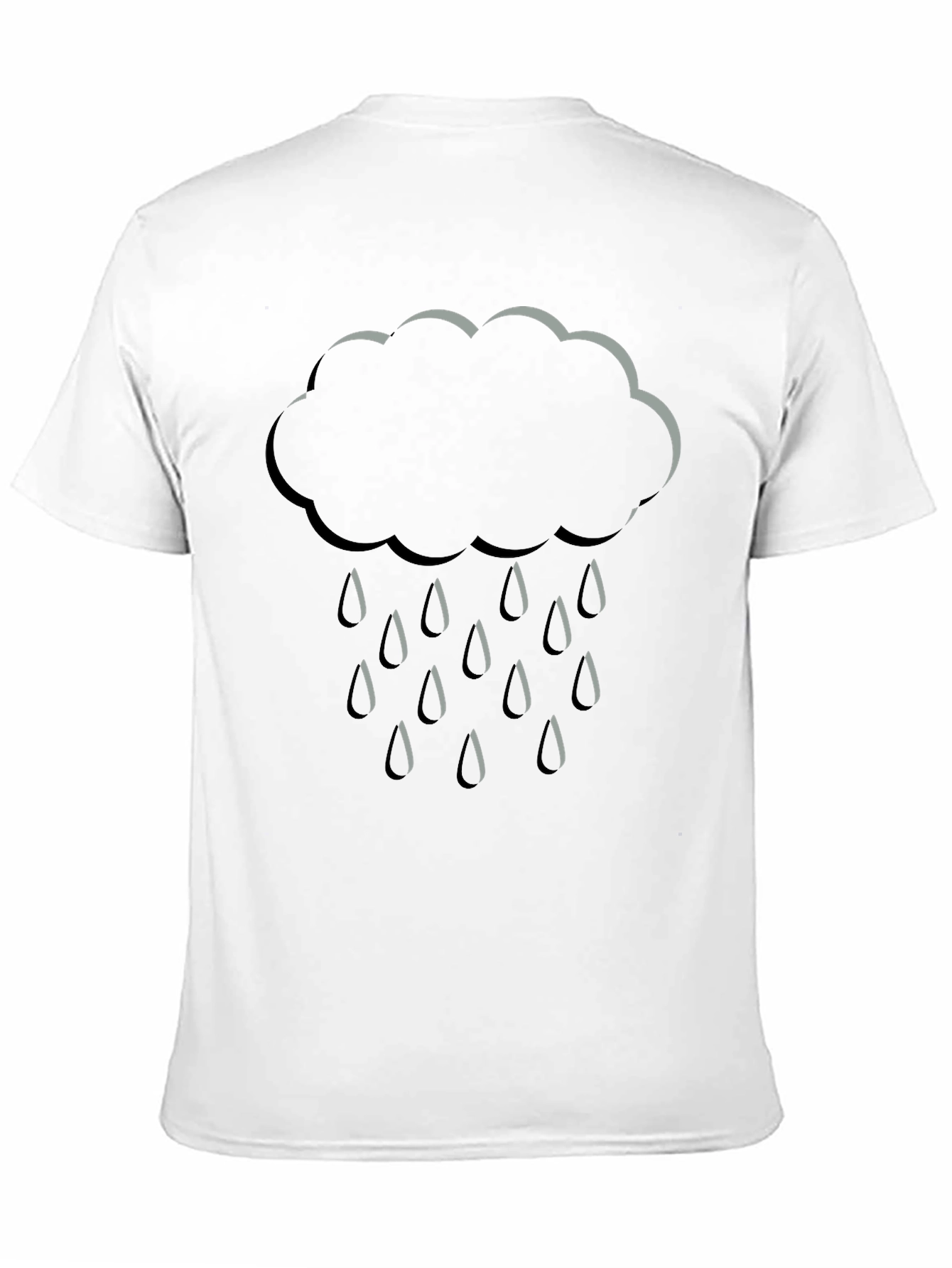 Rain Cloud Graphic Black T-Shirt
