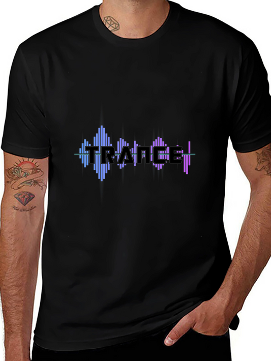 Trance Music Graphic Black T-Shirt
