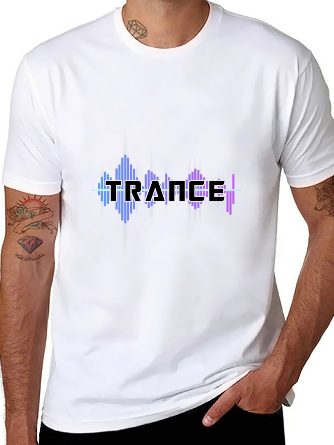 Trance Music Graphic Black T-Shirt