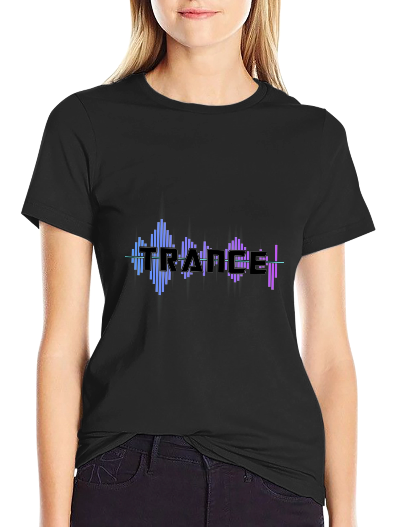 Trance Music Graphic Black T-Shirt