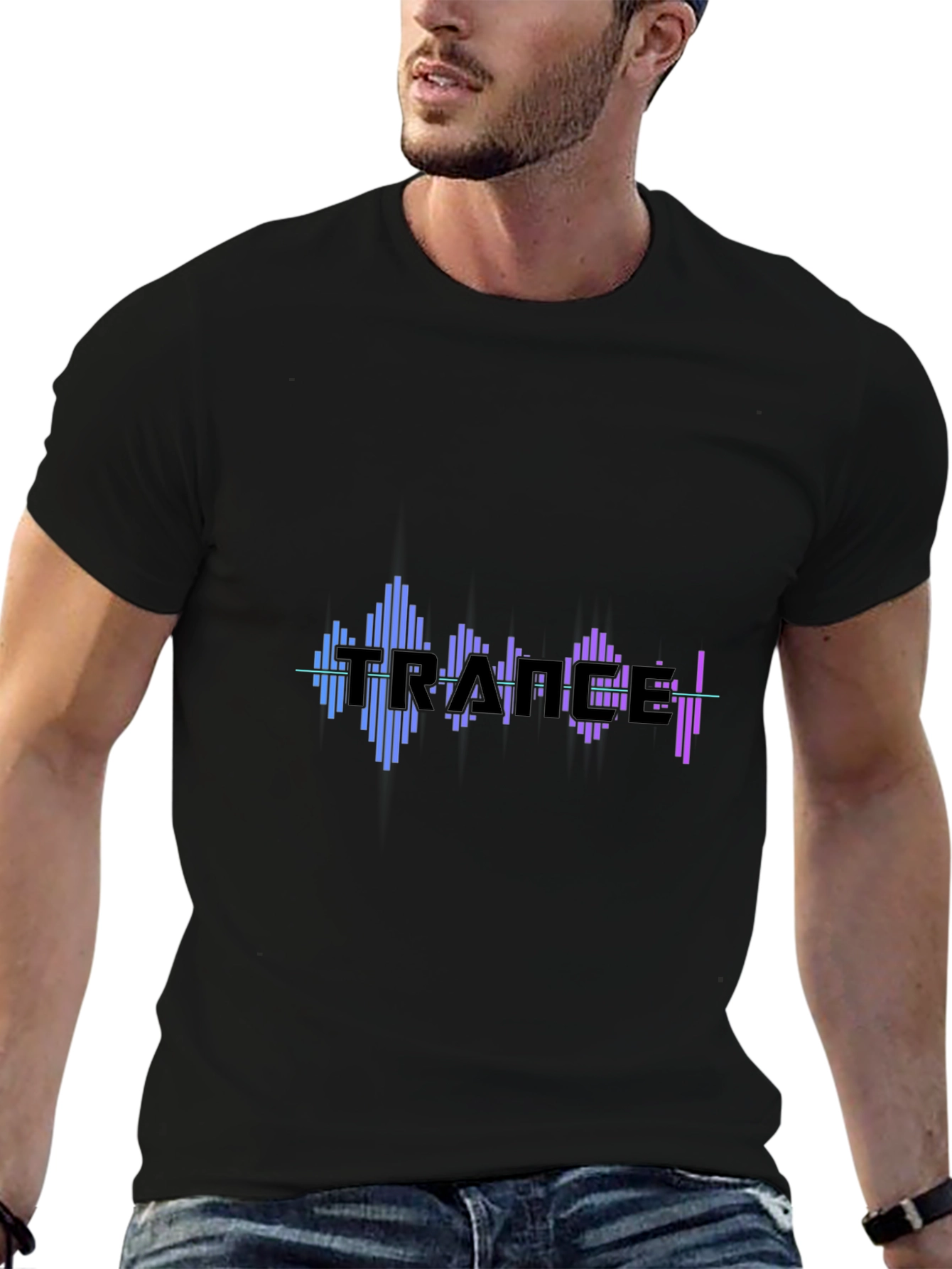 Trance Music Graphic Black T-Shirt