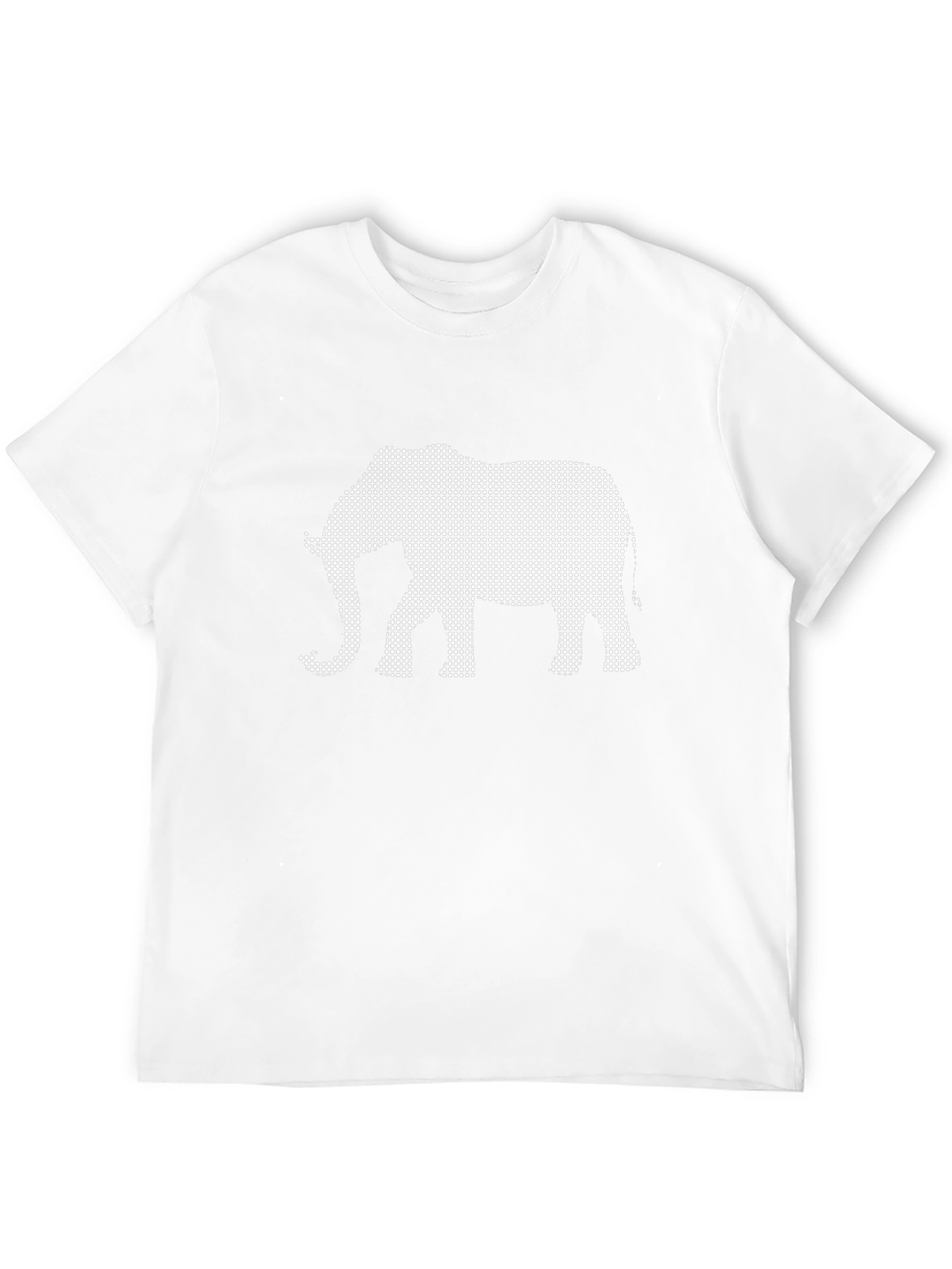Elephant Dot Art Black T-Shirt - Modern Graphic Tee