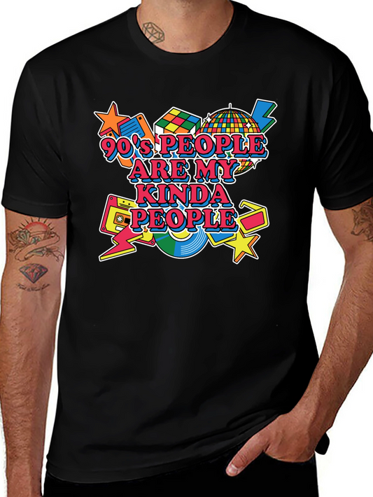 90s Kind of People Black T-Shirt